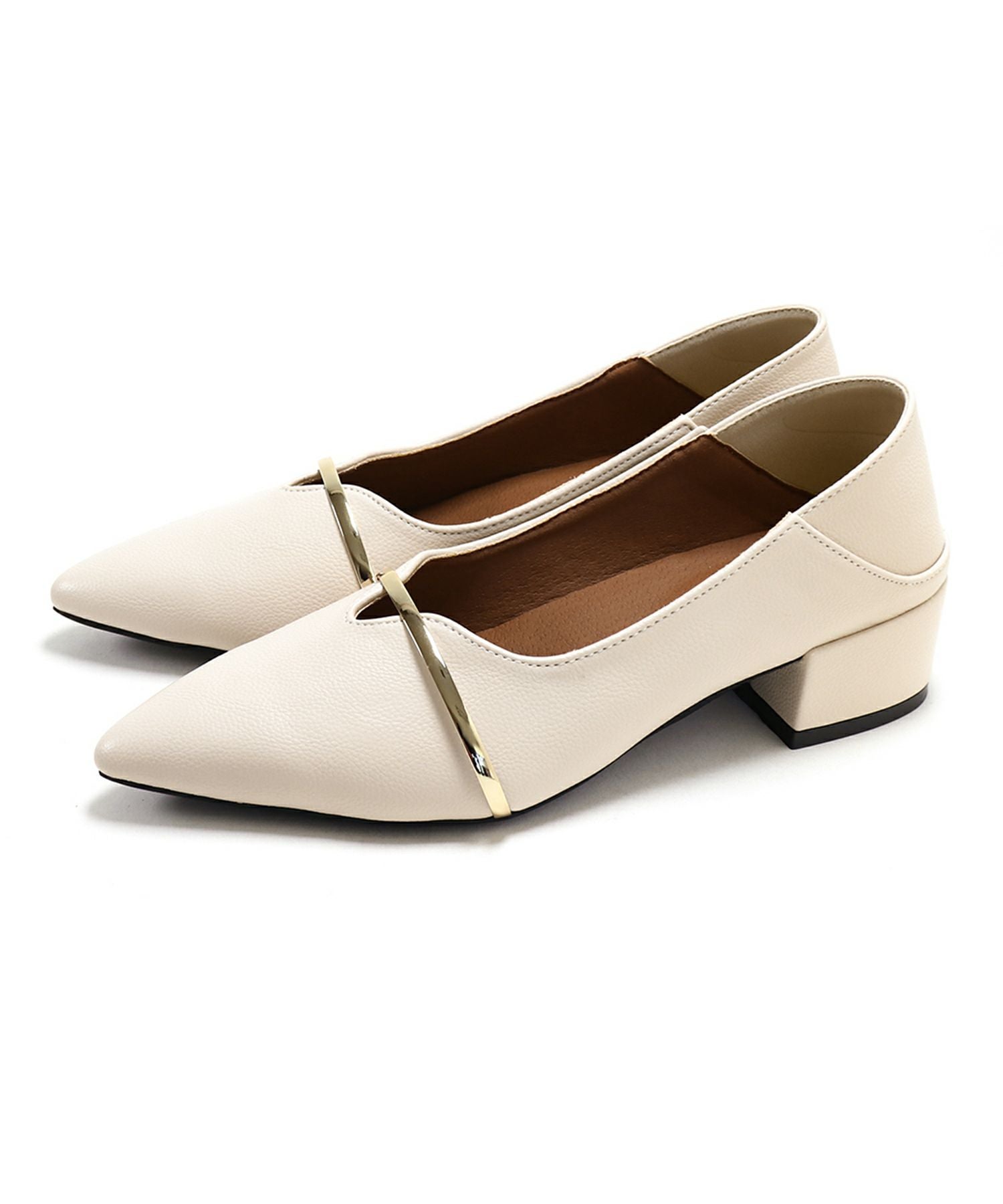 メタリックストラップバブーシュパンプス