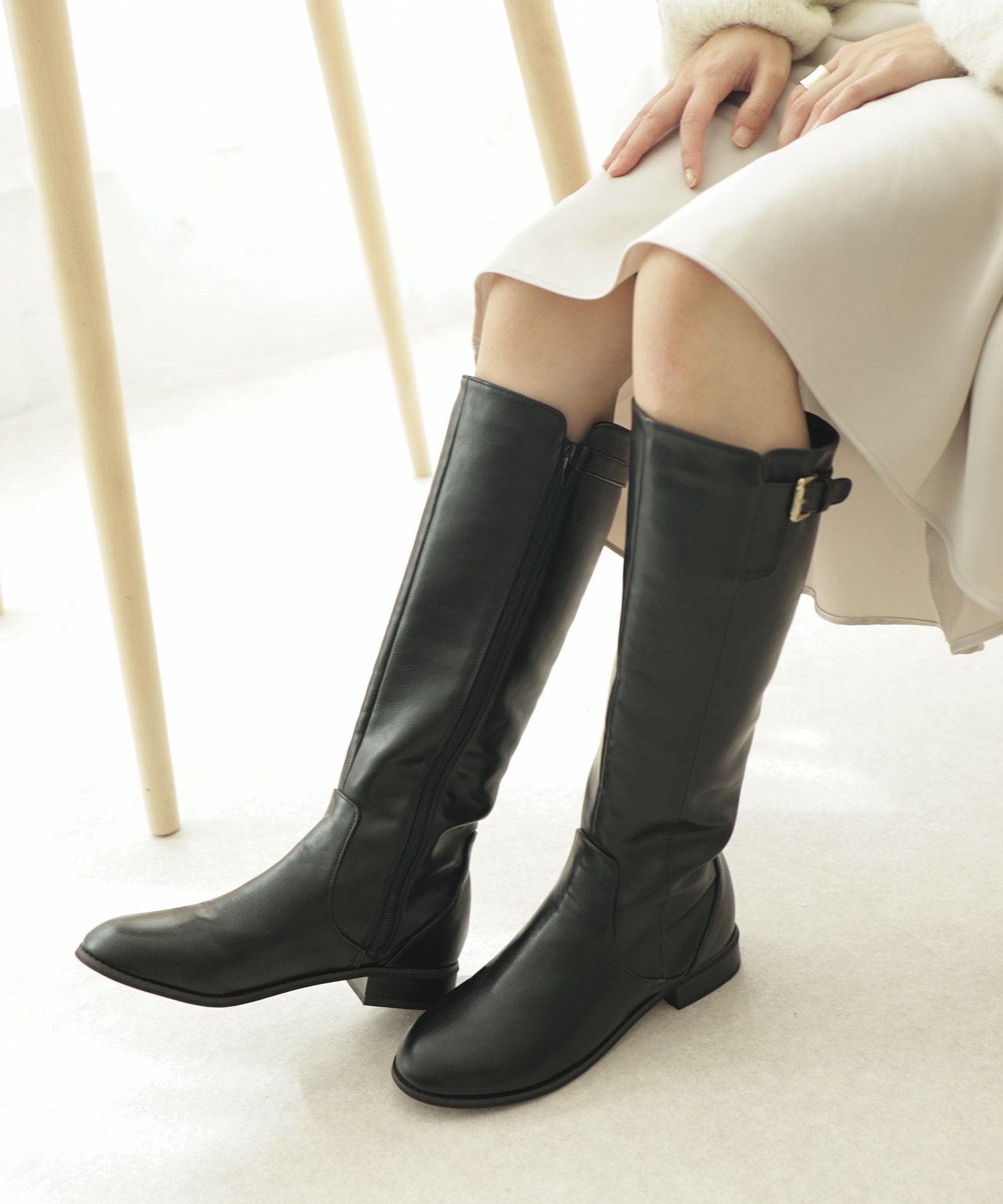 サイドベルトのジョッキーブーツ/ロングブーツ | SESTO(セスト