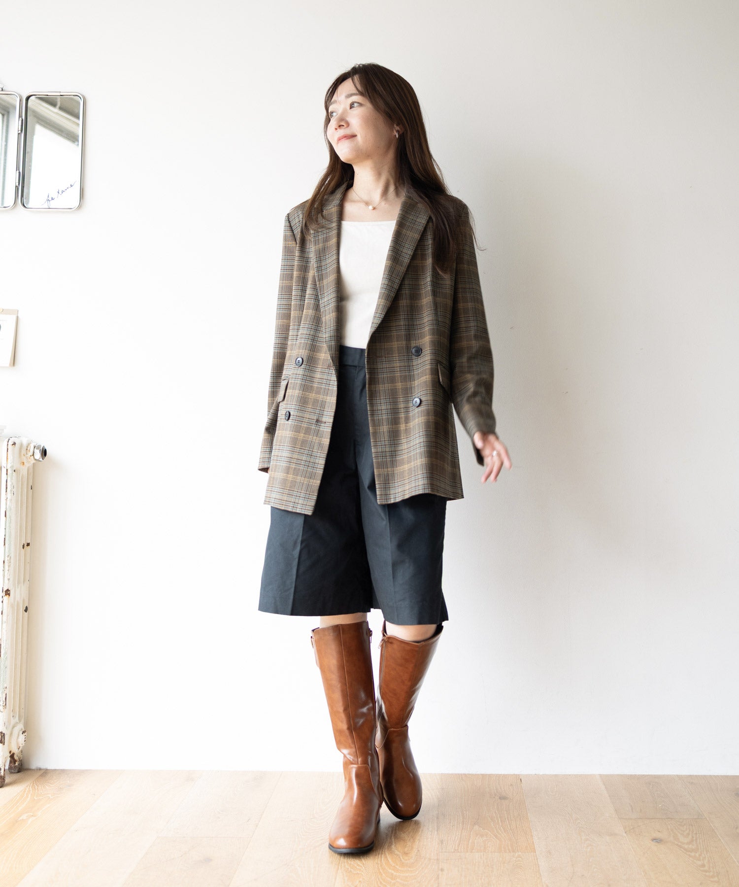 サイドベルトのジョッキーブーツ/ロングブーツ ▲返品不可