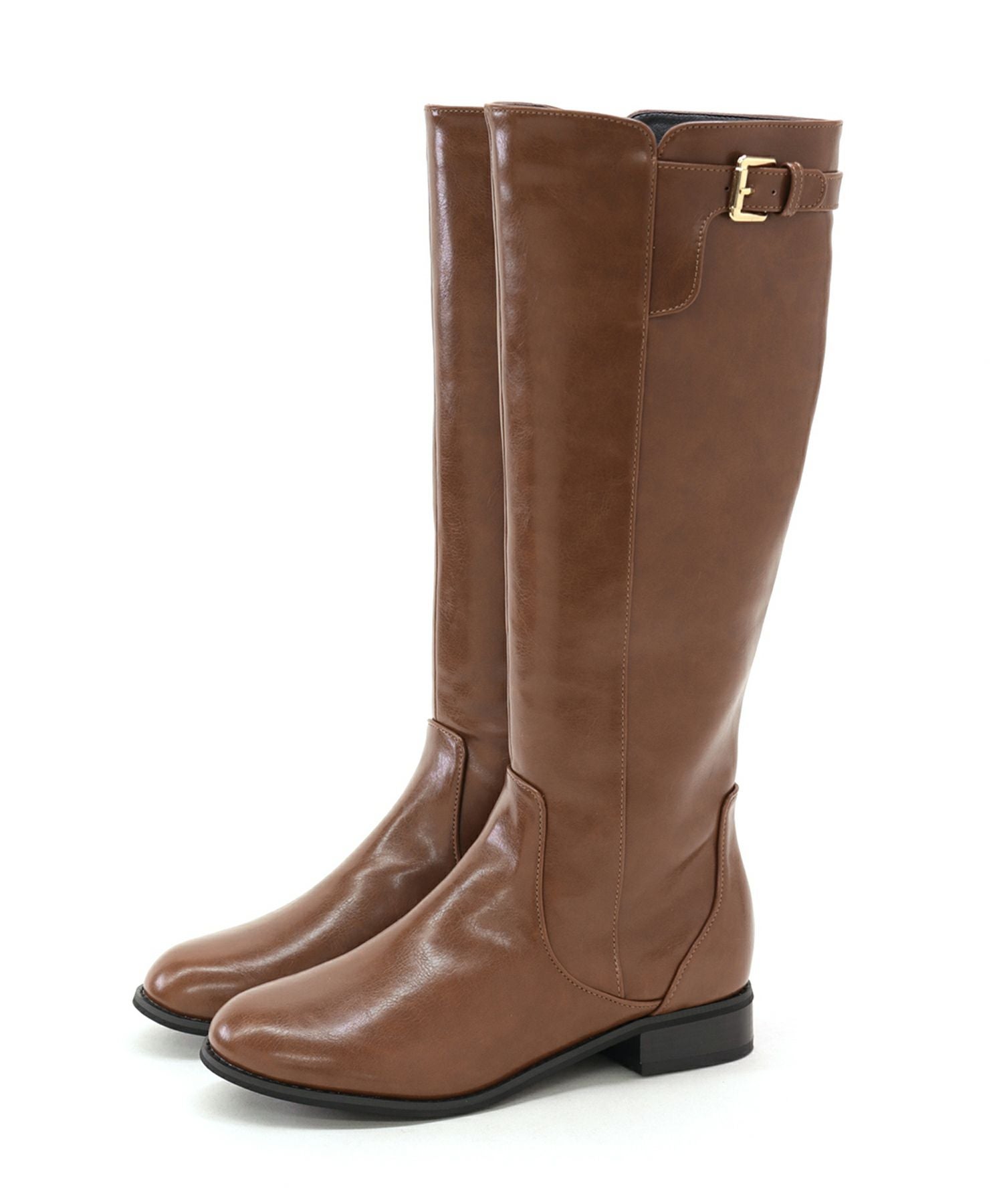 サイドベルトのジョッキーブーツ/ロングブーツ