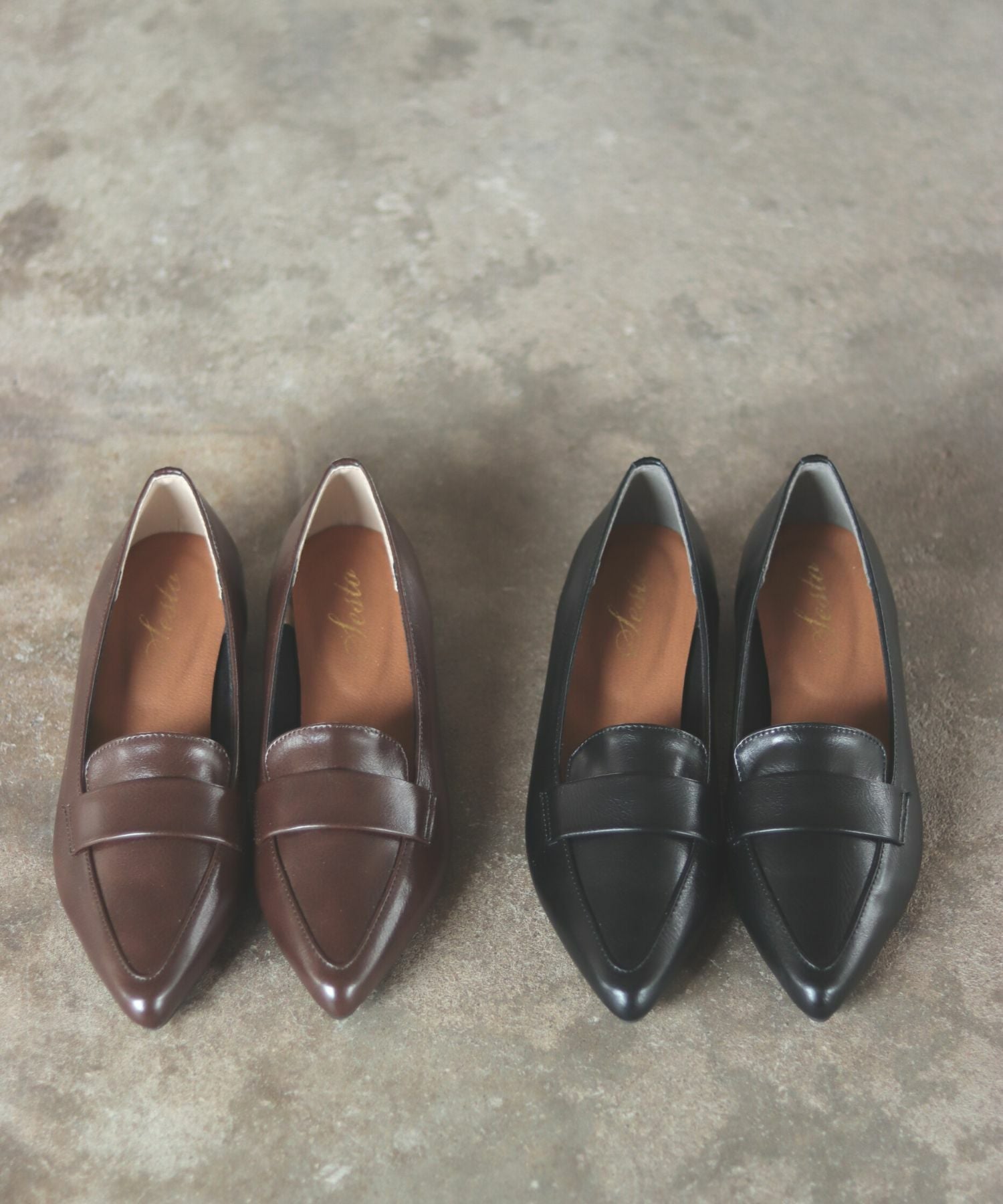 ポインテッドトゥローヒールローファーパンプス | SESTO(セスト