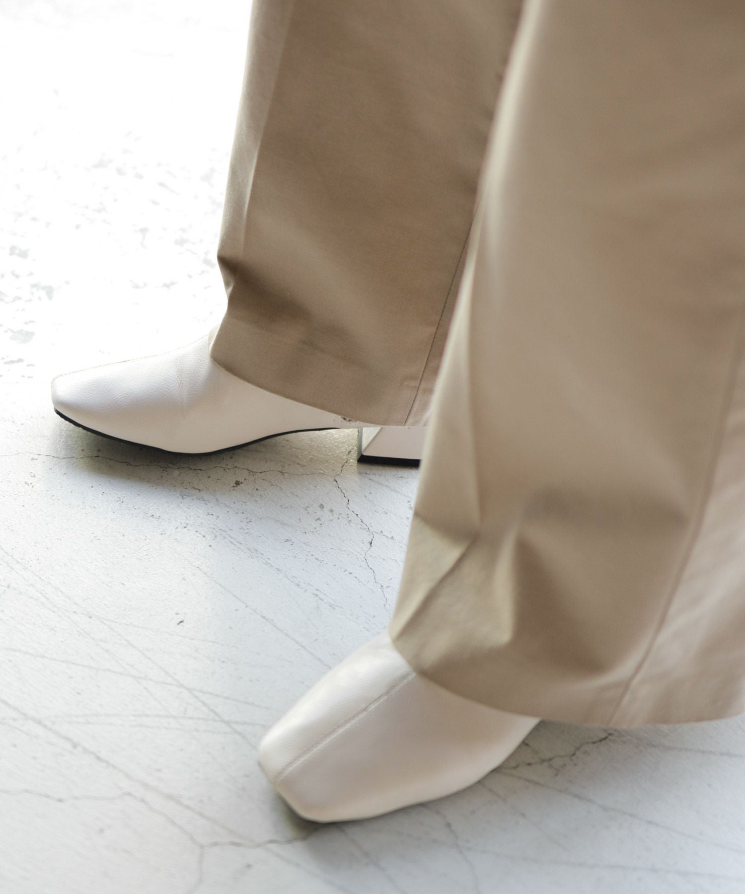 生活防水！レイン仕様スクエアトゥローヒールショートブーツ 一部4月中旬入荷予定