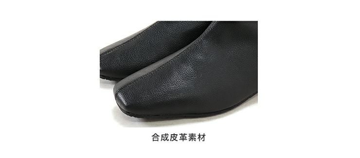 生活防水!レイン仕様スクエアトゥローヒールショートブーツ 一部4月中旬入荷予定