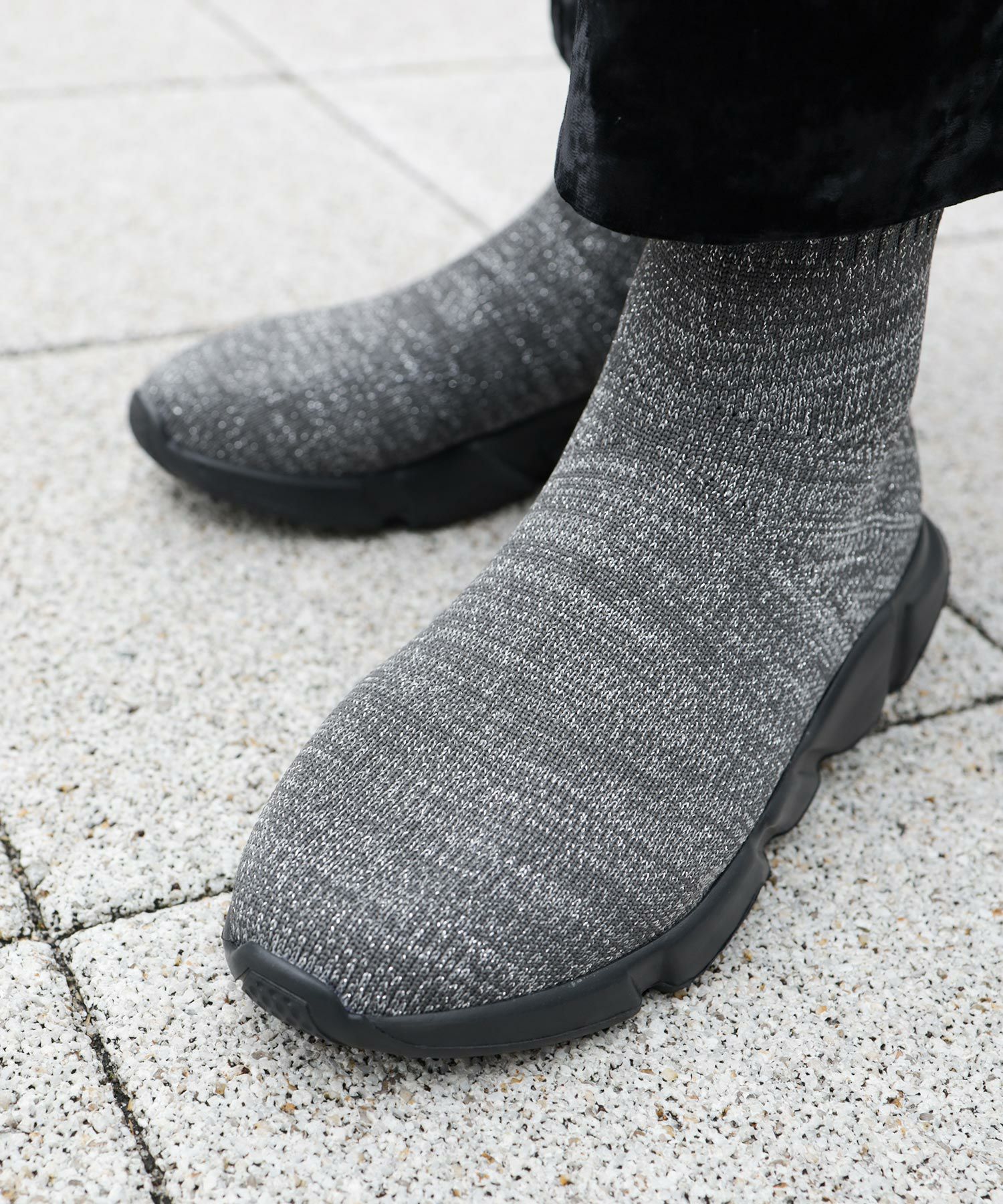 スポーティースニーカーソックスブーツ▲返品交換不可