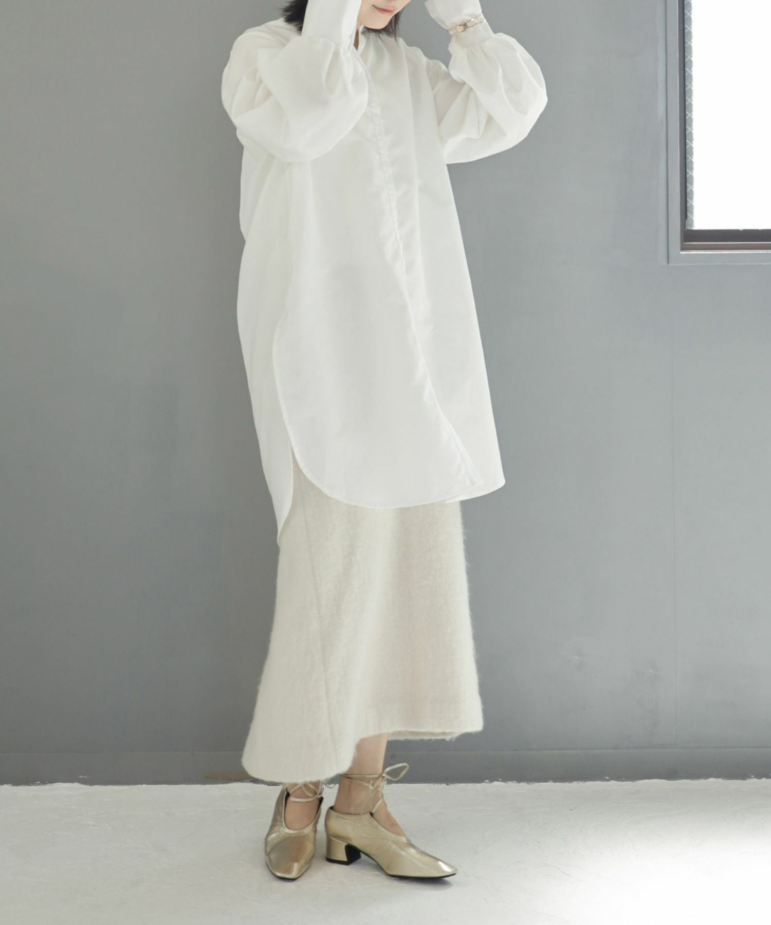 スクエアトゥレースアップパンプス