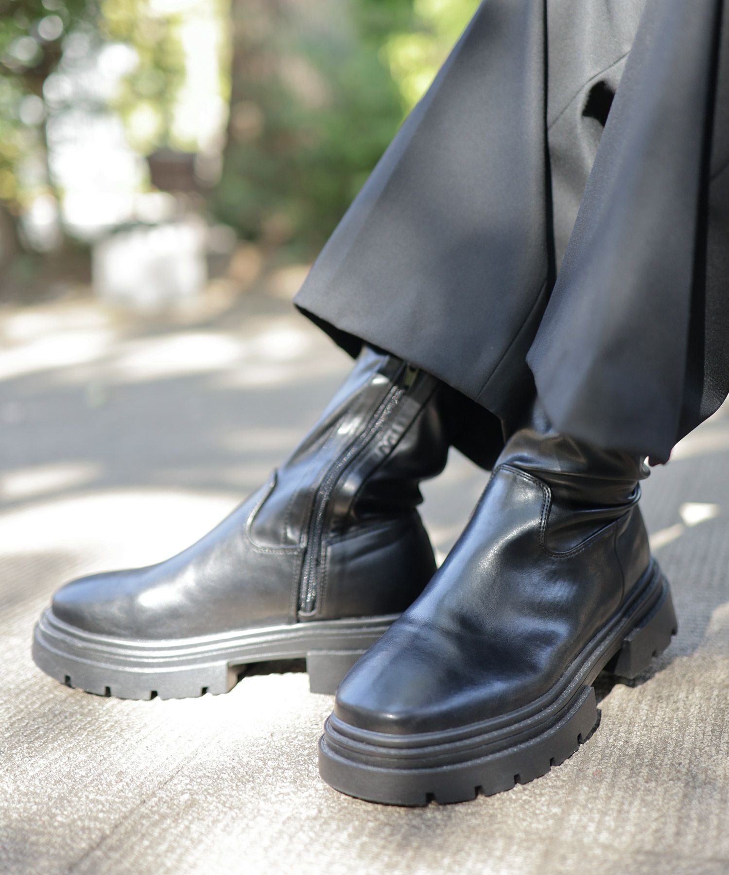 ボリュームトラックソール厚底ストレッチショートブーツ【公式ショップ・ZOZOTOWN・Amazon限定販売アイテム】▲返品不可