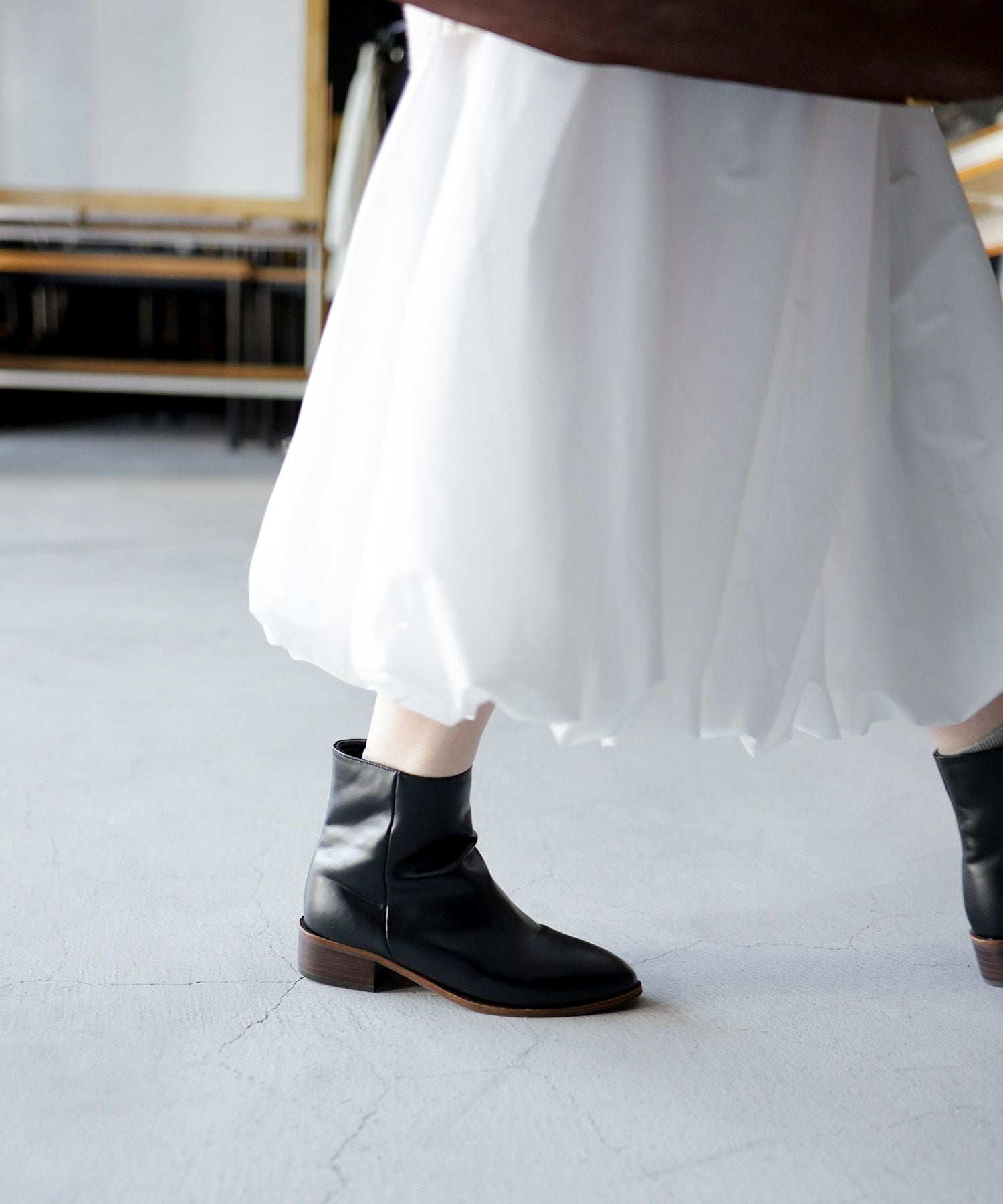 内側ファーのウッドヒールショートブーツ | SESTO(セスト)|レディース