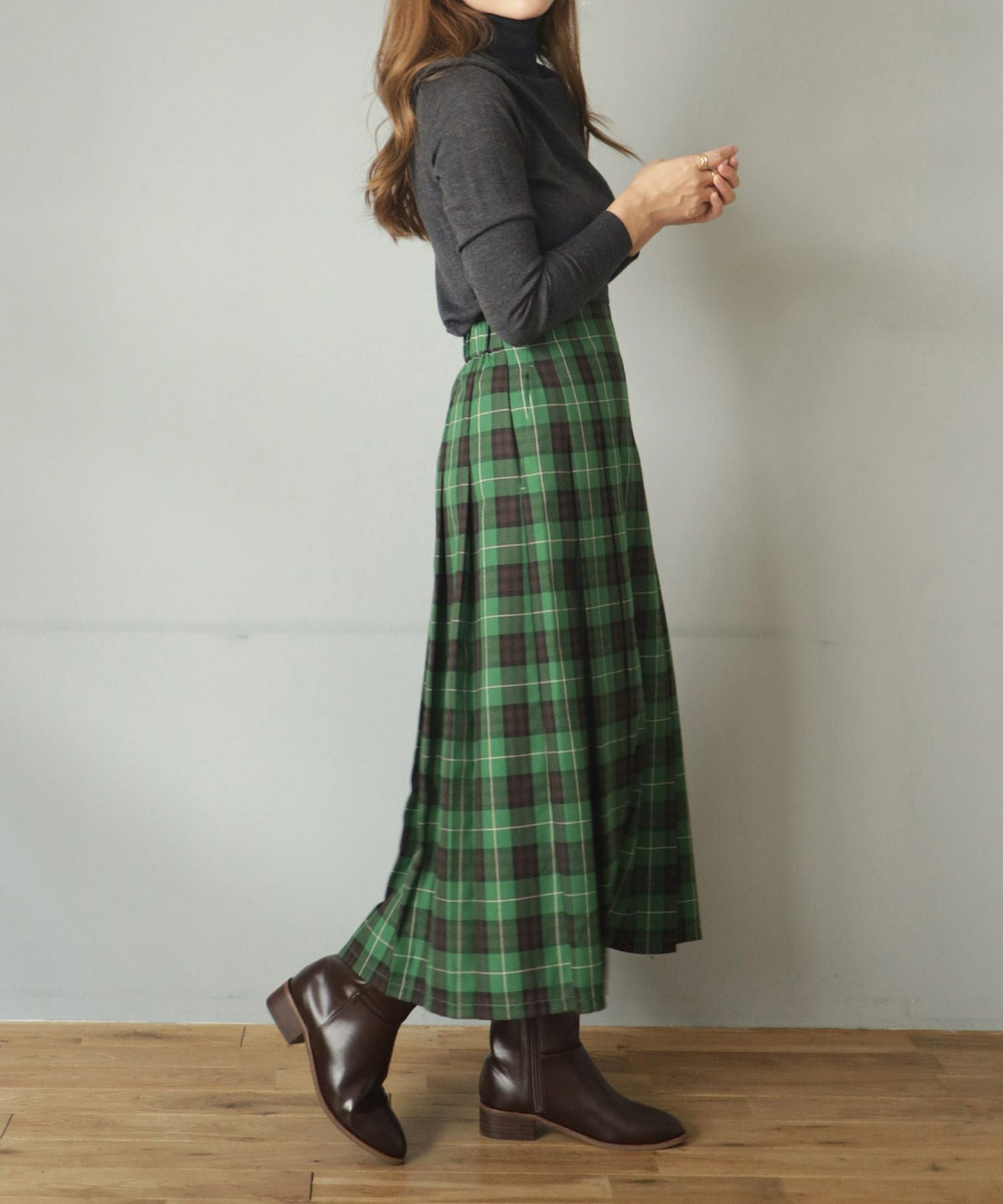 ウッドヒールのジョッパーズロングブーツ