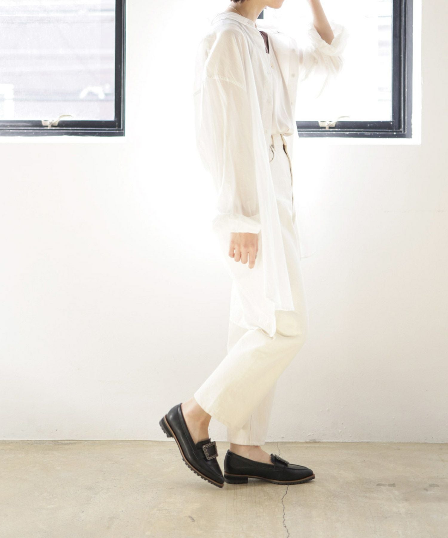 ビジューモチーフ付きトラックソールローファーパンプス【公式ショップ・ZOZOTOWN・amazon限定販売アイテム】