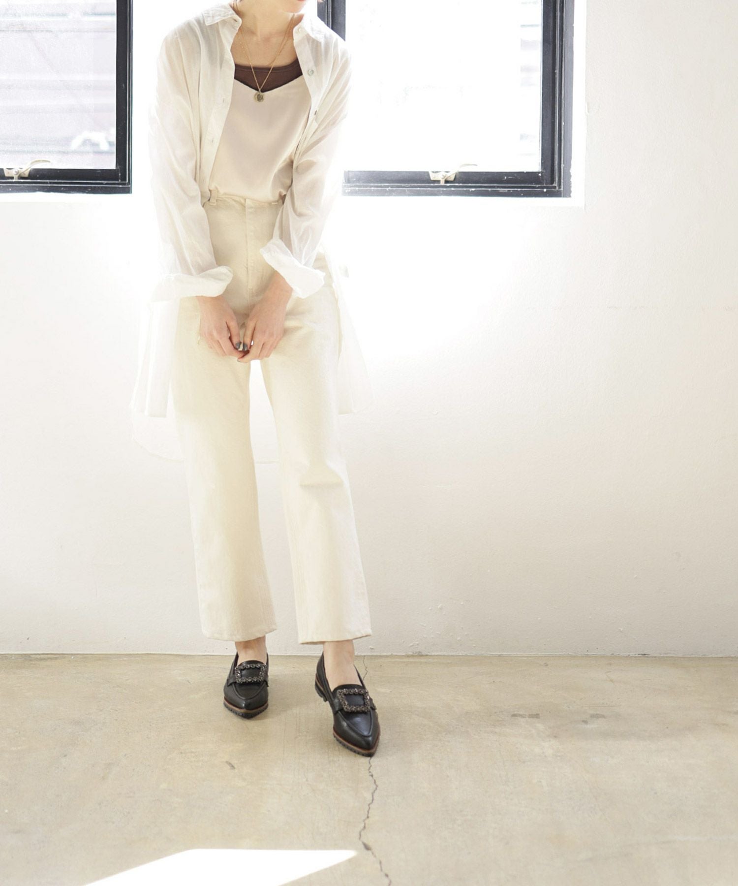 ビジューモチーフ付きトラックソールローファーパンプス【公式ショップ・ZOZOTOWN・amazon限定販売アイテム】