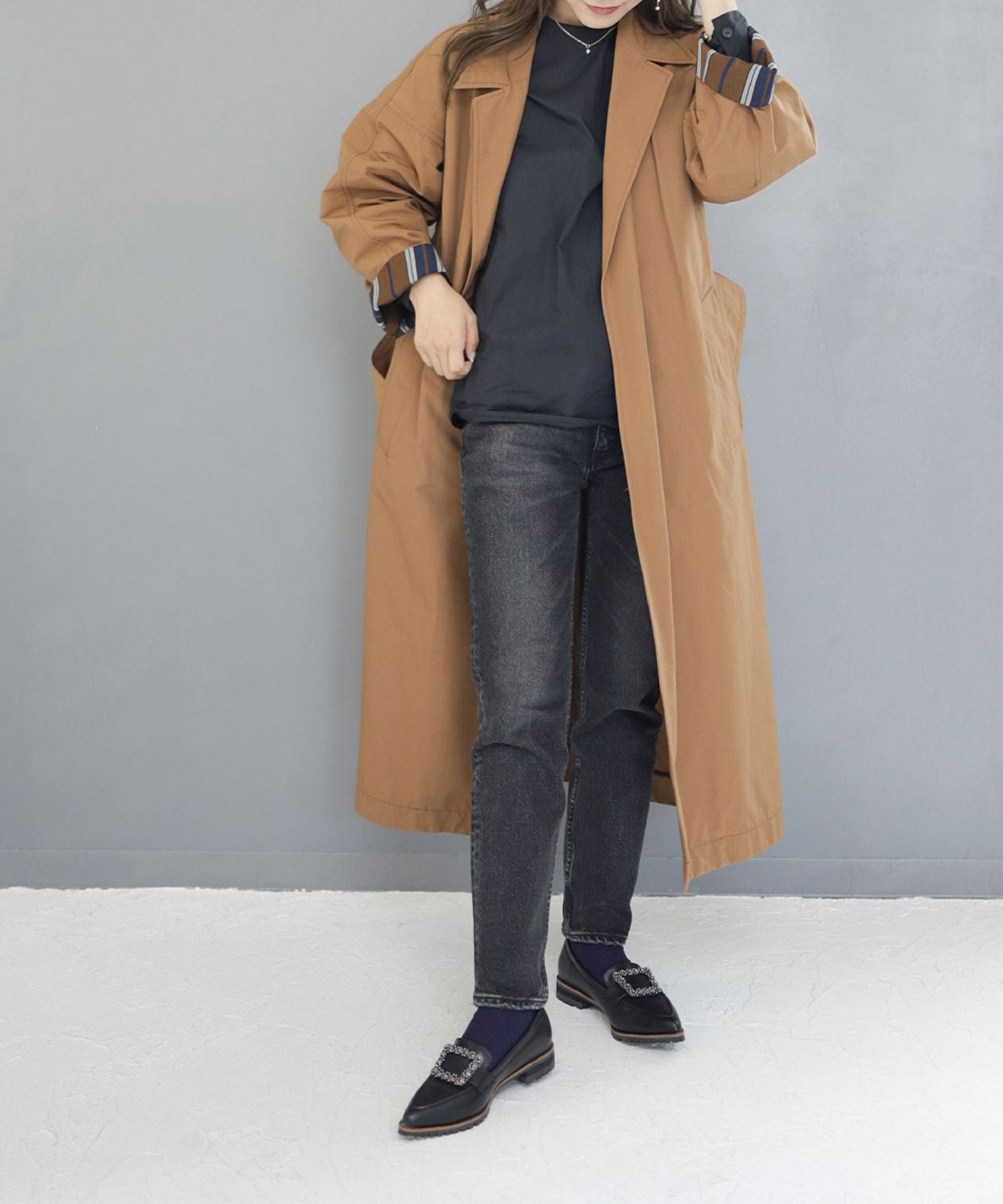 ビジューモチーフ付きトラックソールローファーパンプス【公式ショップ・ZOZOTOWN・amazon限定販売アイテム】