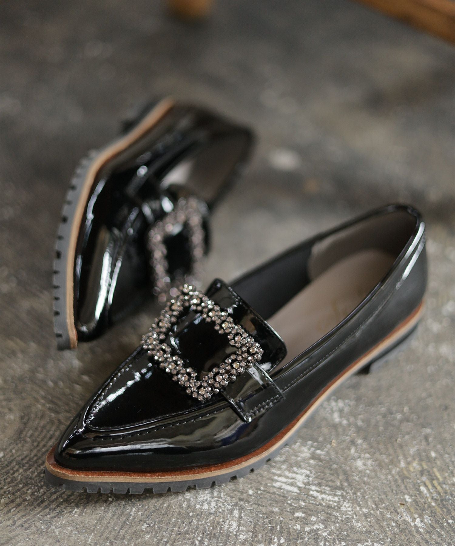 ビジューモチーフ付きトラックソールローファーパンプス【公式ショップ・ZOZOTOWN・amazon限定販売アイテム】