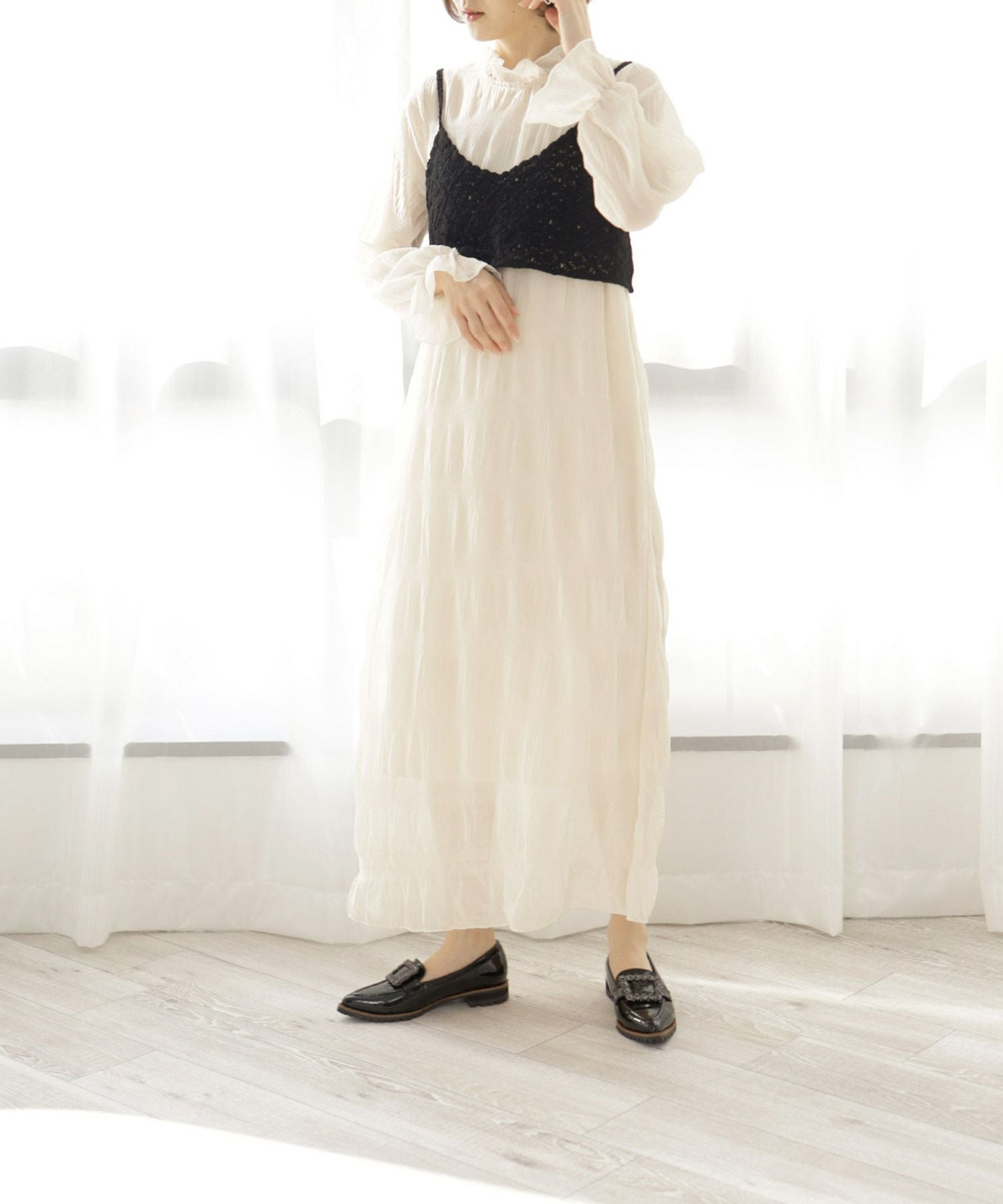 ビジューモチーフ付きトラックソールローファーパンプス【公式ショップ・ZOZOTOWN・amazon限定販売アイテム】