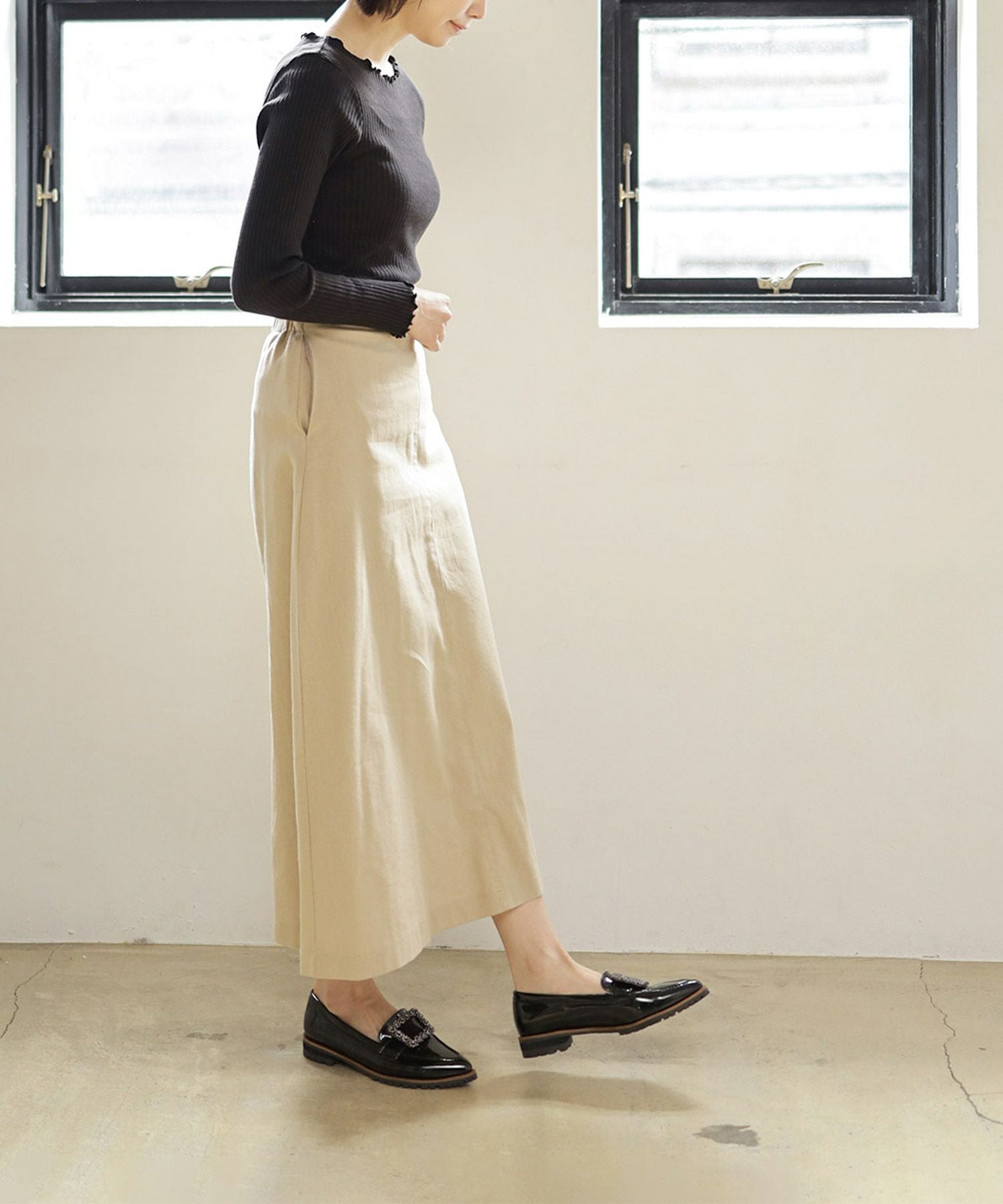 ビジューモチーフ付きトラックソールローファーパンプス【公式ショップ・ZOZOTOWN・amazon限定販売アイテム】