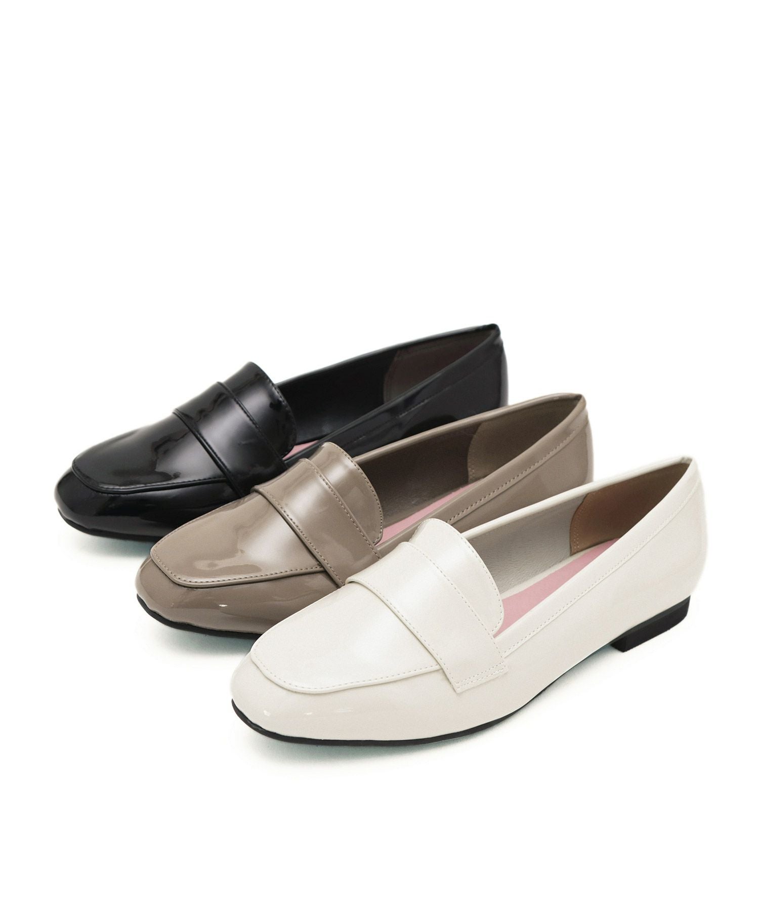 【4Ｅ幅広・大きいサイズ・晴雨兼用】スクエアトゥマニッシュローファー