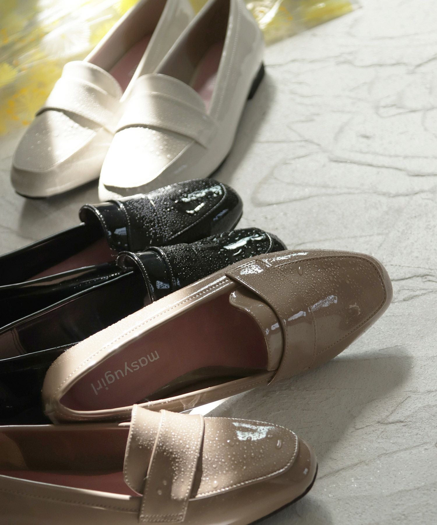 【4Ｅ幅広・大きいサイズ・晴雨兼用】スクエアトゥマニッシュローファー