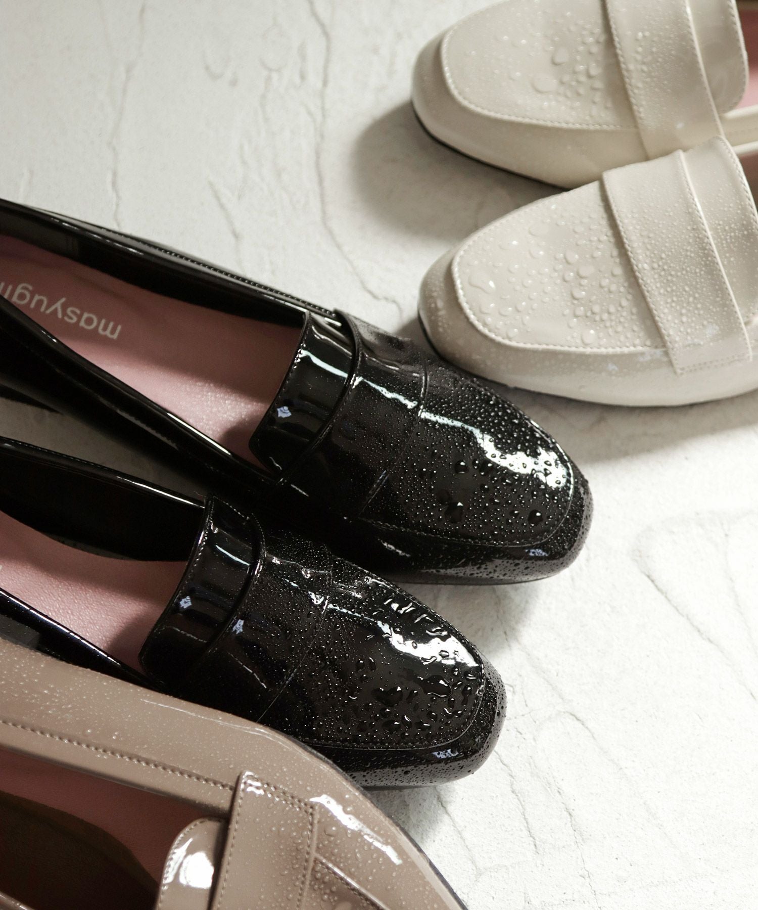 【4E幅広・大きいサイズ・晴雨兼用】スクエアトゥマニッシュローファー