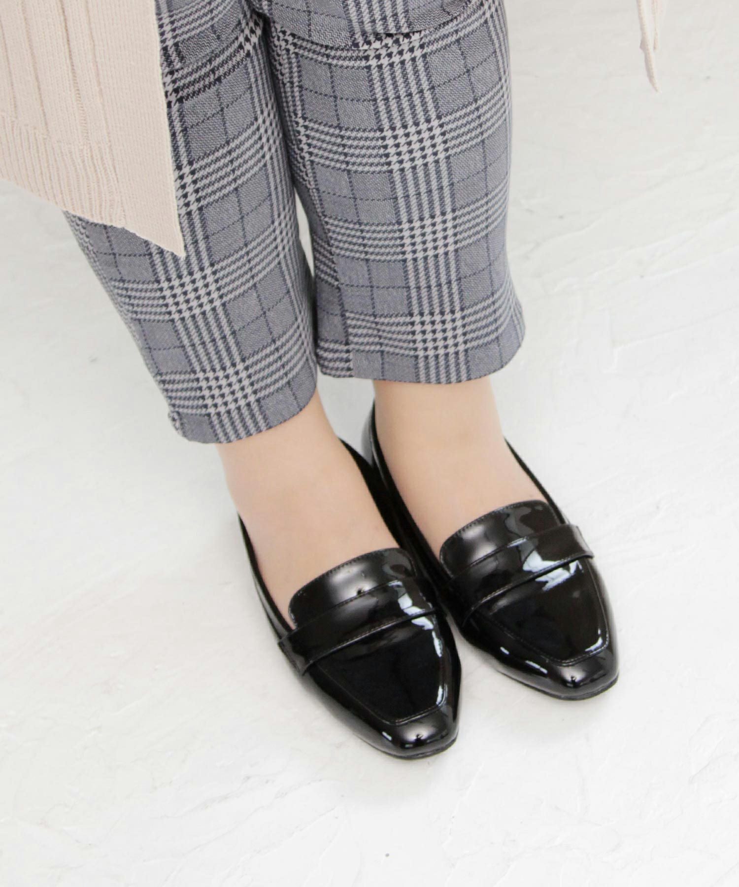 【4E幅広・大きいサイズ・晴雨兼用】スクエアトゥマニッシュローファー