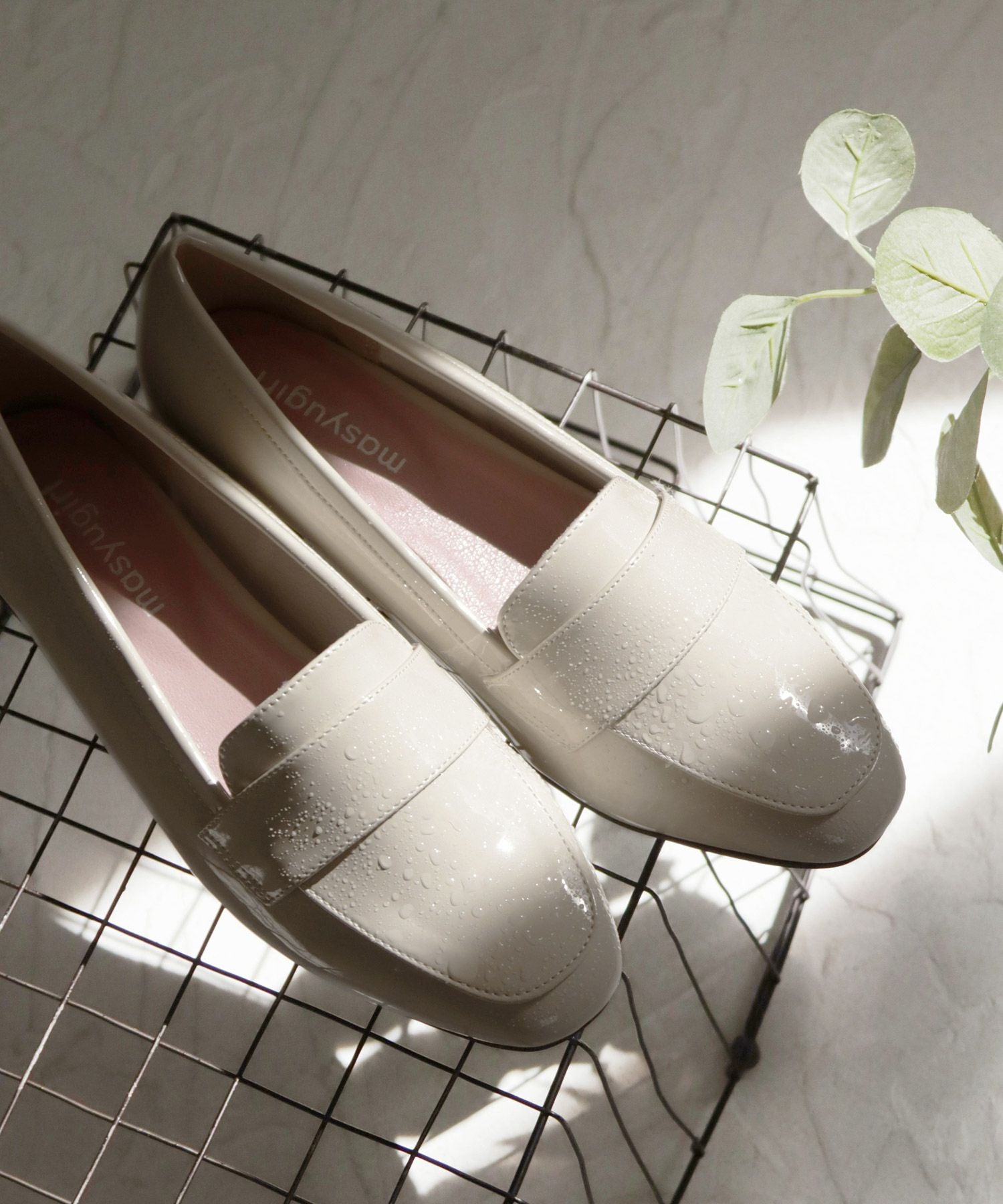 【4E幅広・大きいサイズ・晴雨兼用】スクエアトゥマニッシュローファー