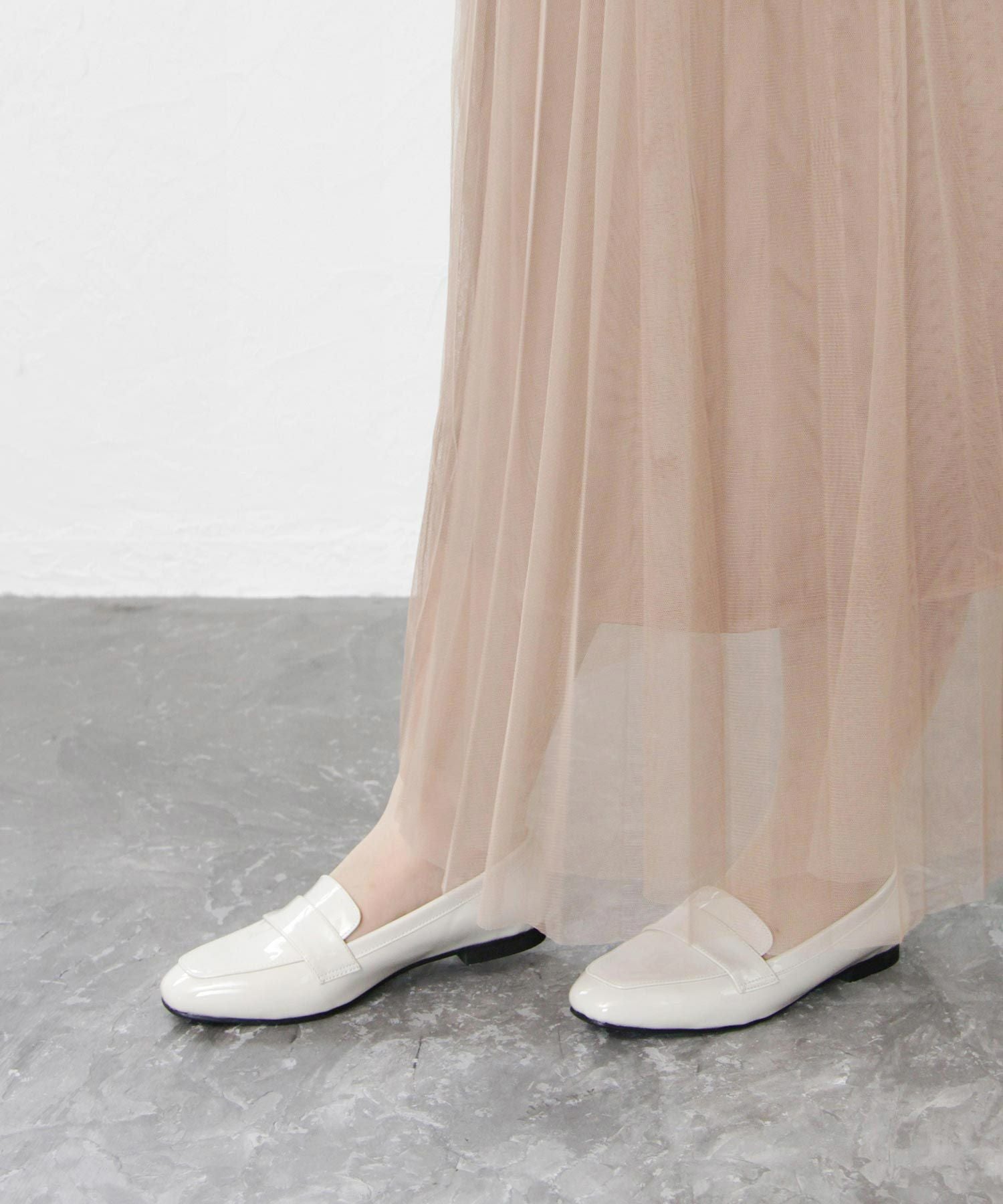 【4Ｅ幅広・大きいサイズ・晴雨兼用】スクエアトゥマニッシュローファー