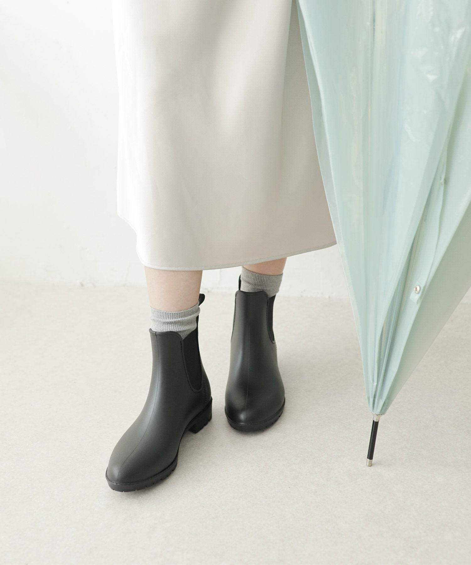 防水サイドゴアレインブーツ