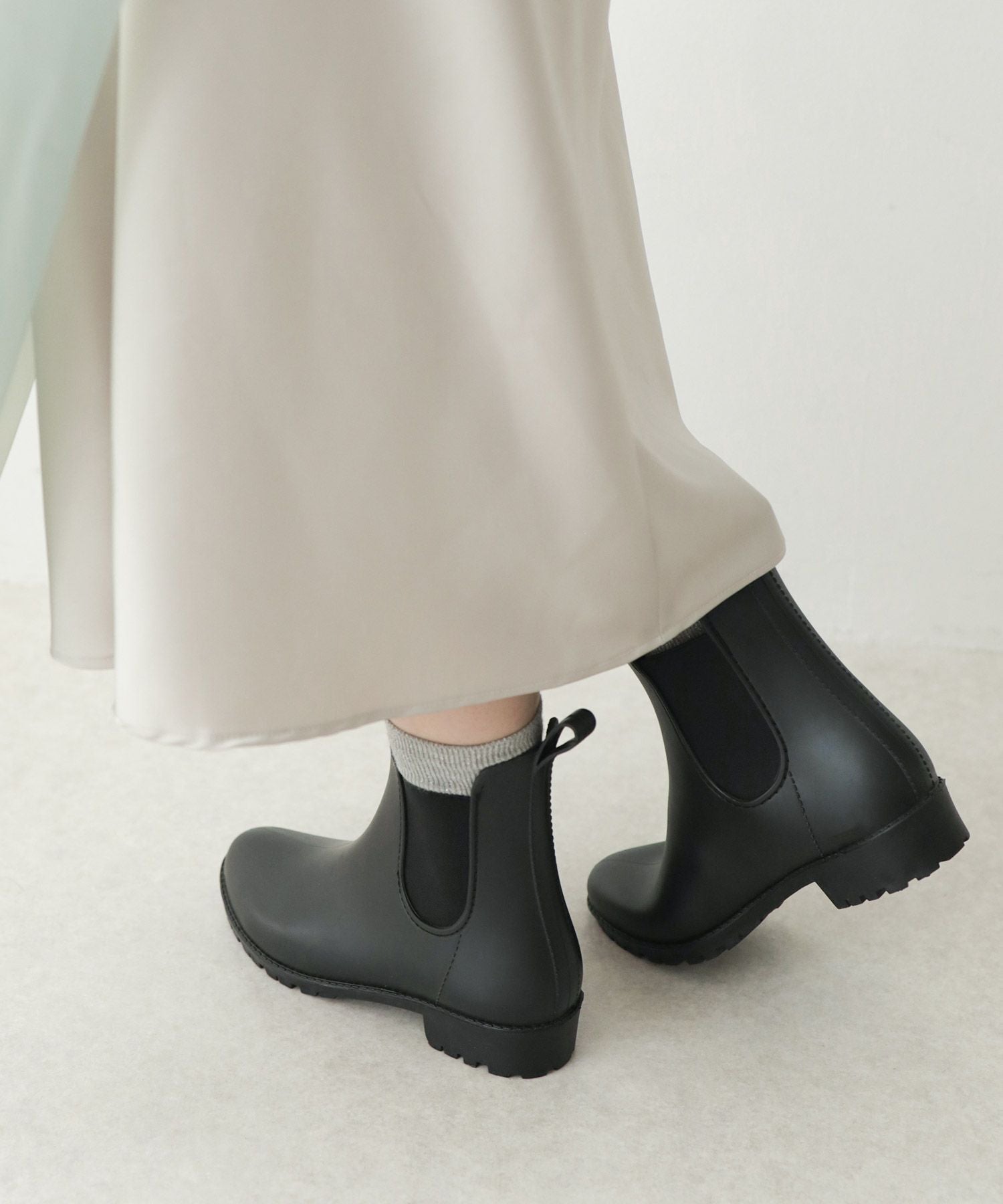 防水サイドゴアレインブーツ