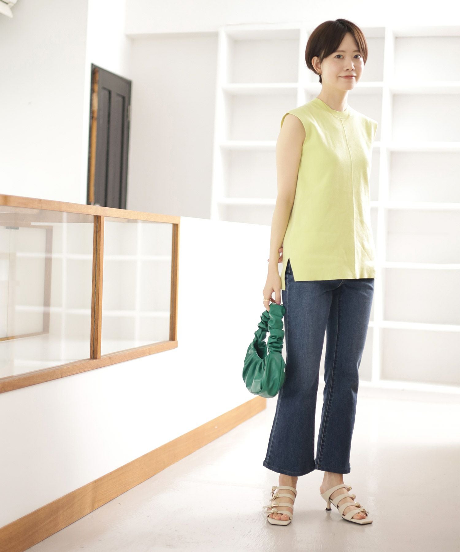 オールストラップスクエアトゥミュールサンダル▲返品交換不可