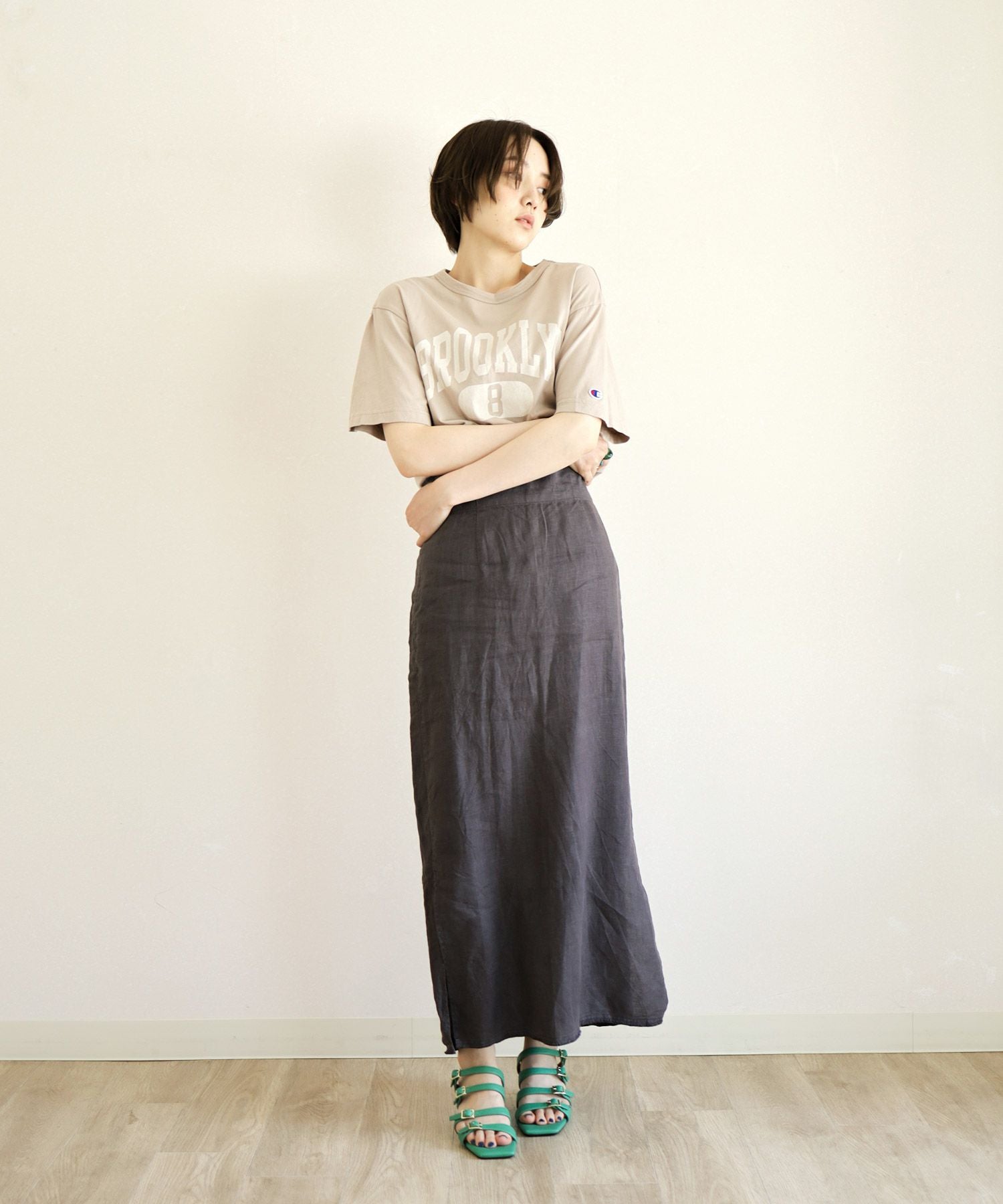 オールストラップスクエアトゥミュールサンダル▲返品交換不可