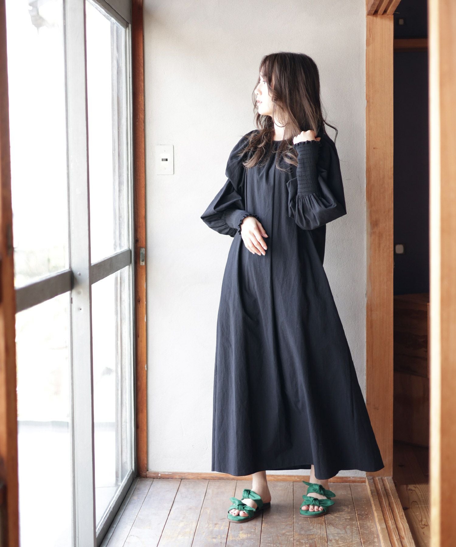 取り外しできるダブルリボンフラットミュールサンダル【1点でゆうパケット】▲返品交換不可