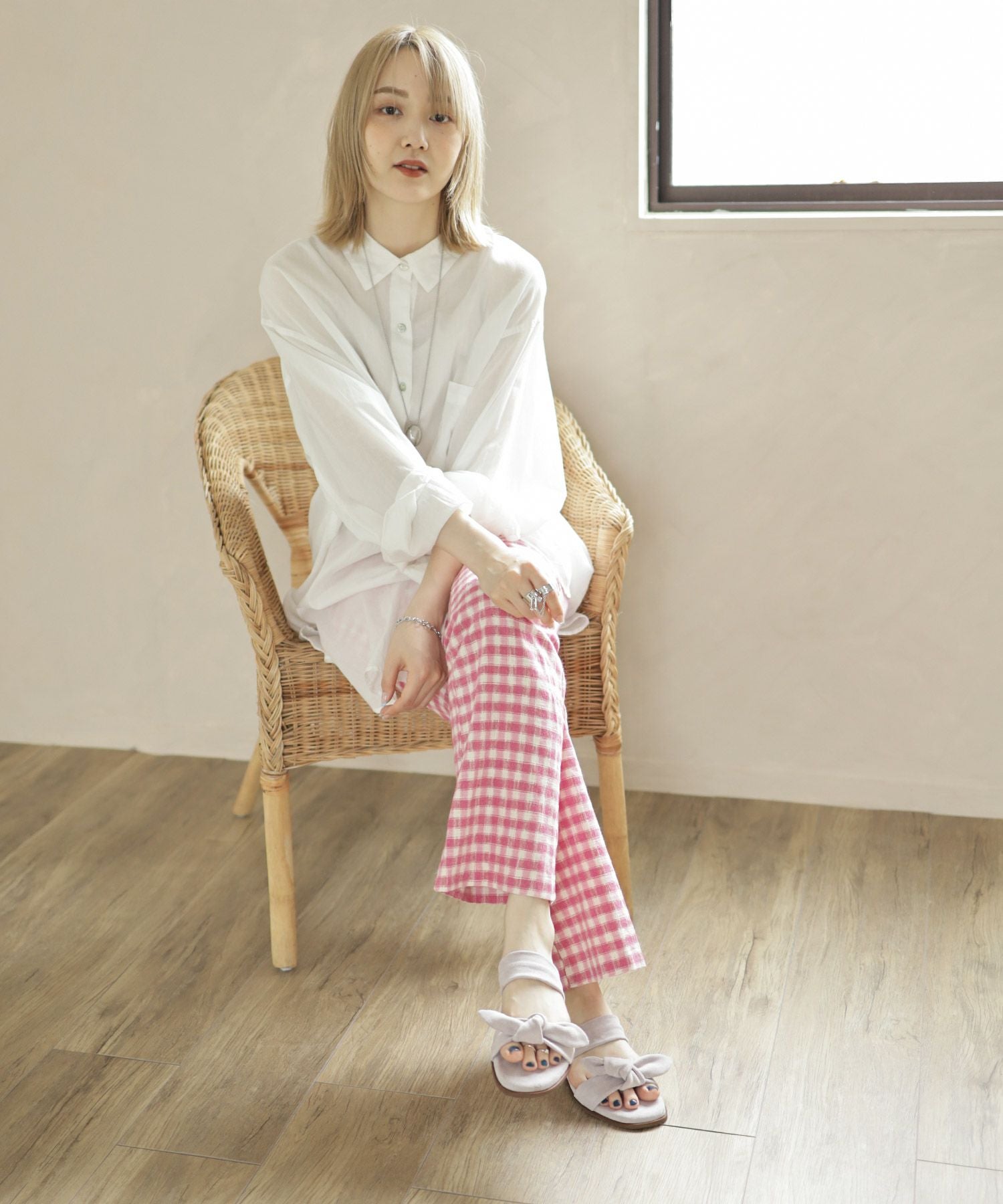 取り外しできるダブルリボンフラットミュールサンダル【1点でゆうパケット】▲返品交換不可