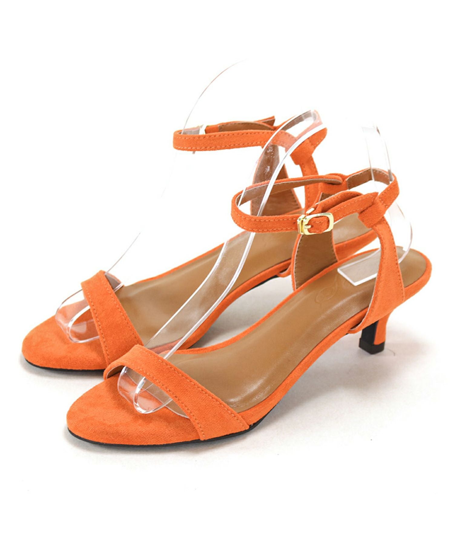 ワンストラップミドルヒールサンダル