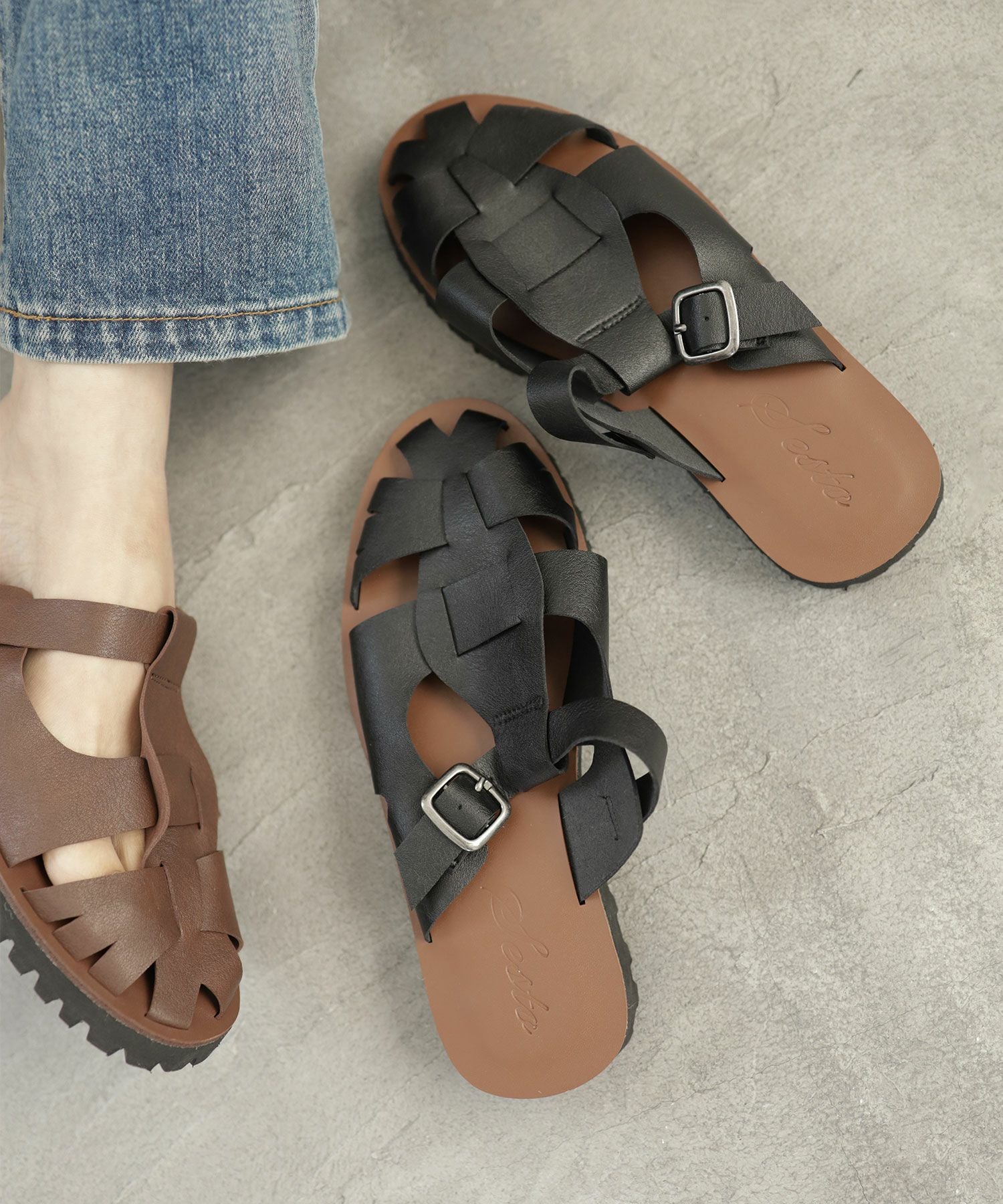 軽量EVAタンクソールのグルカスリッパサンダル▲返品交換不可