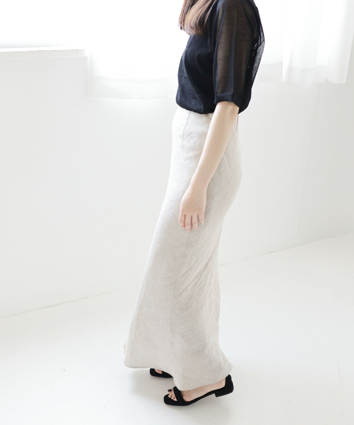 オーバーヒールアンクルストラップバーサンダル