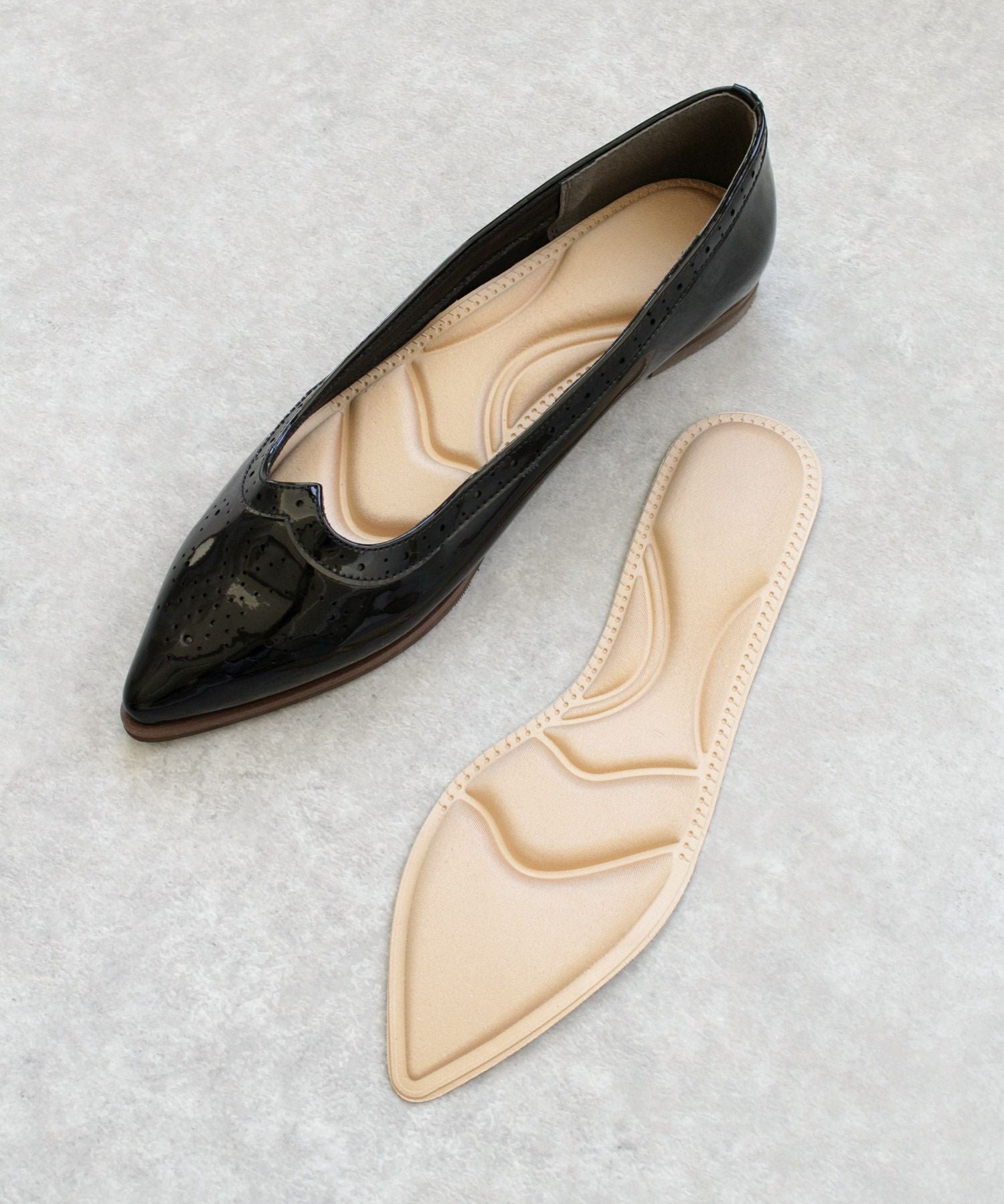 ポインテッドトゥ用クッションインソール/サイズ調整でも使用可【返品・交換不可】【3セットまでゆうパケット可】