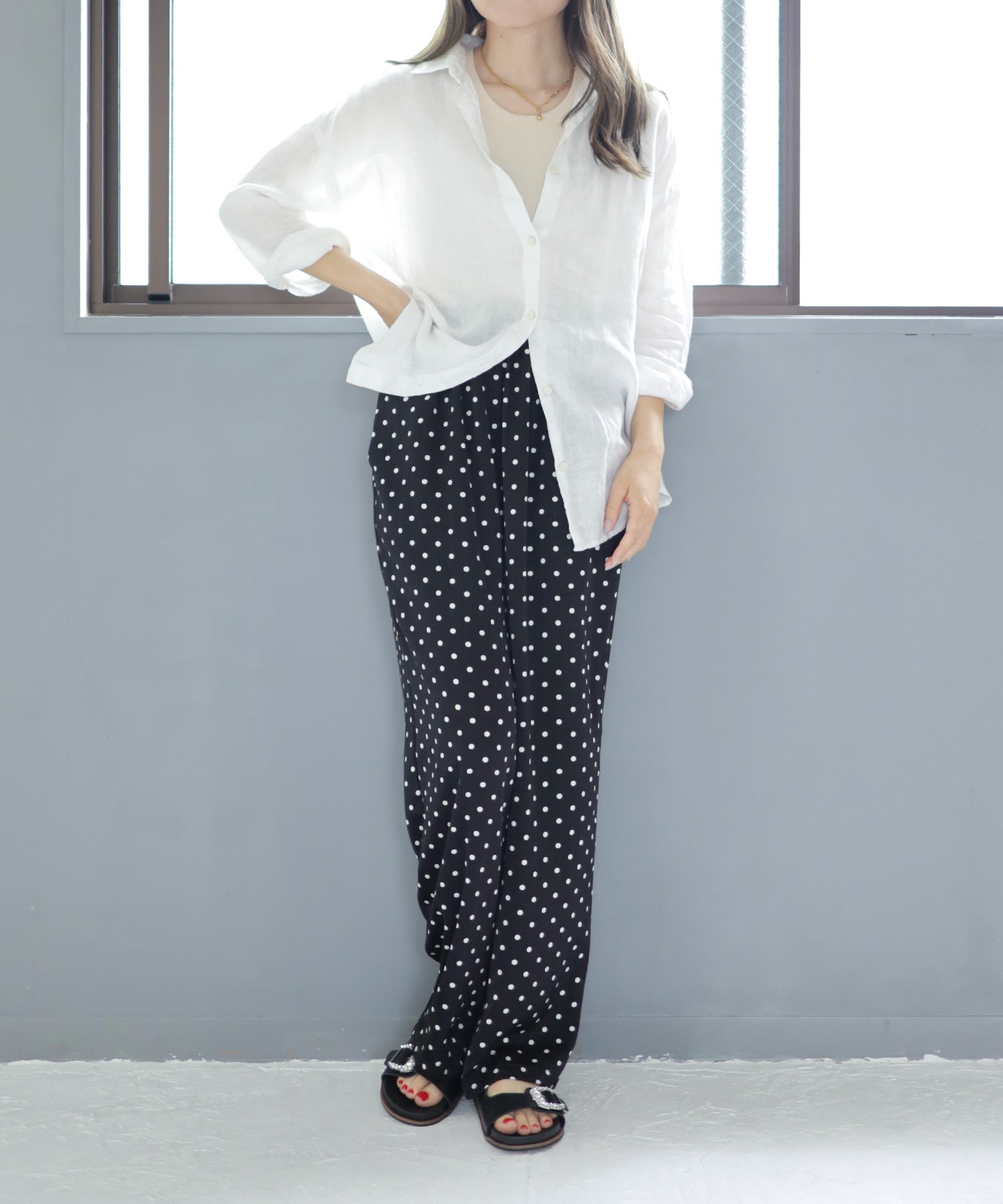 ビジューモチーフフットベッドサンダル