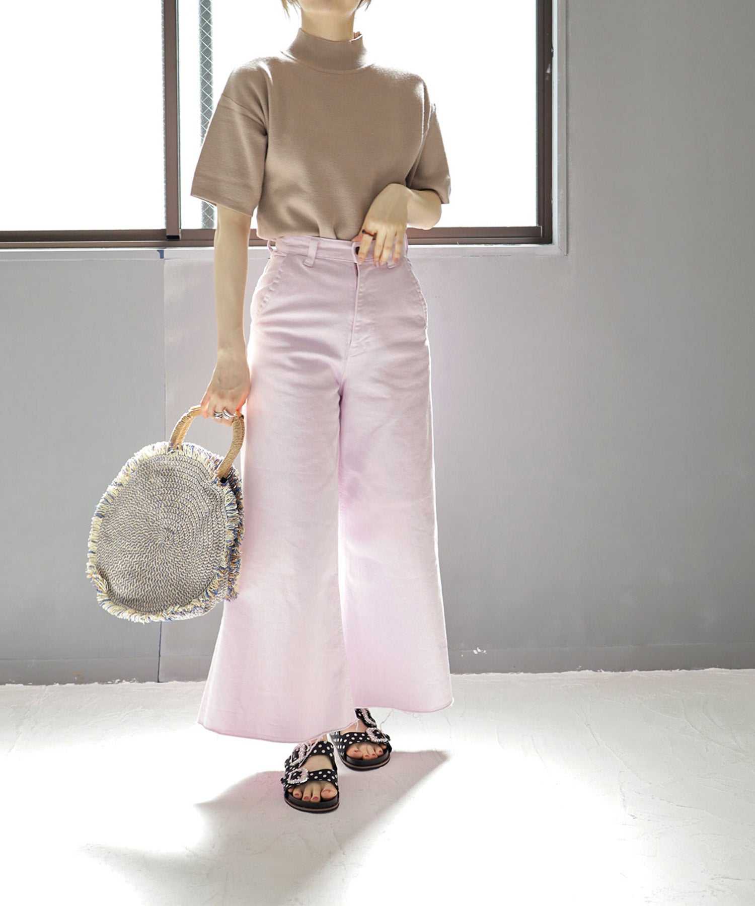 ビジューモチーフフットベッドサンダル