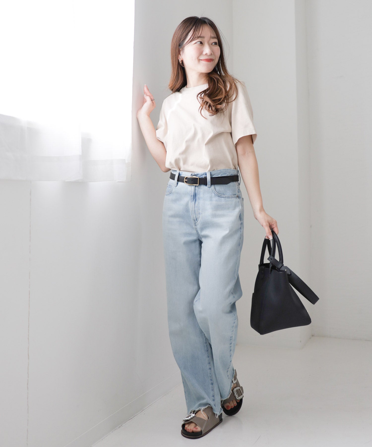 ビジューモチーフフットベッドサンダル