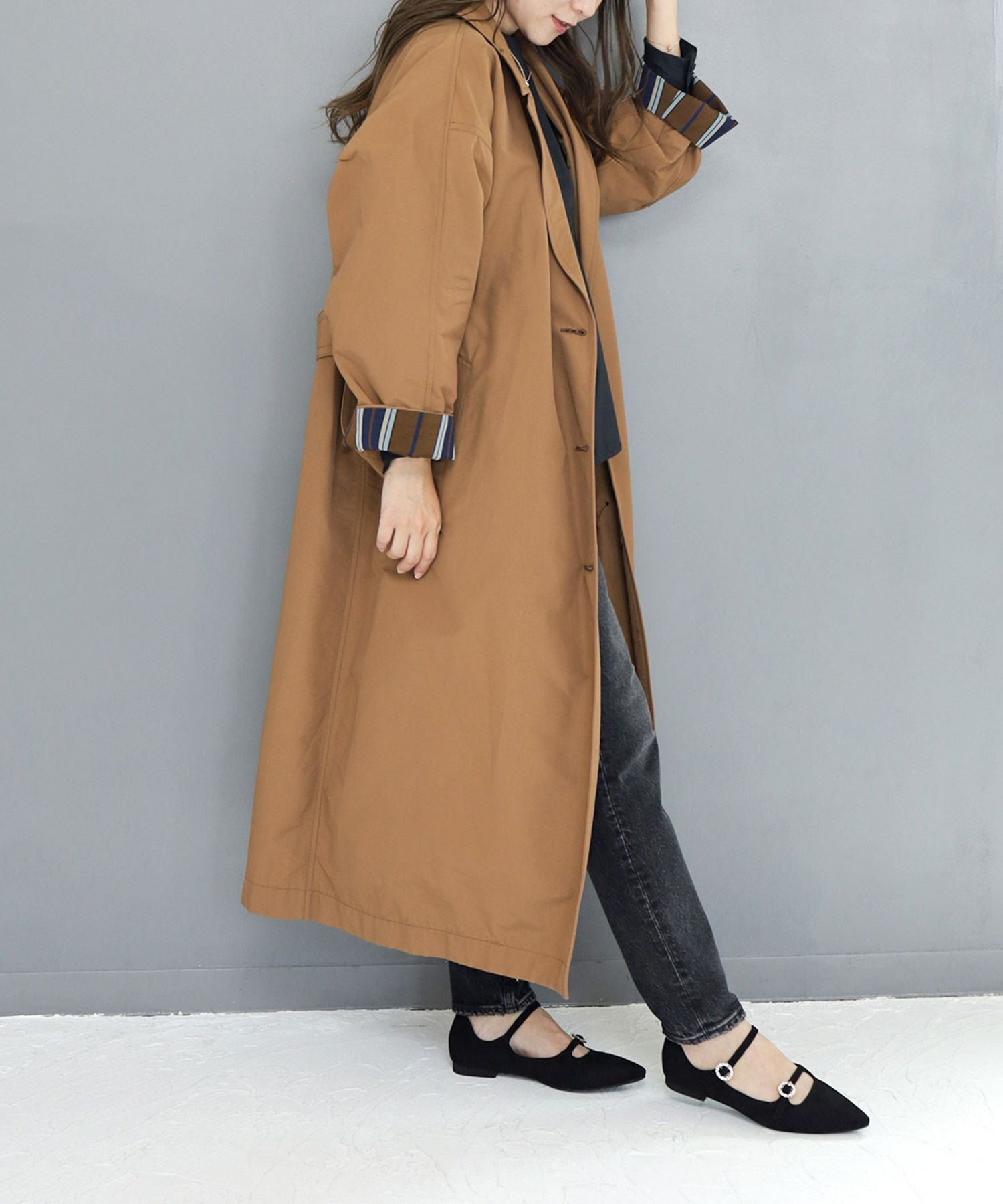 ビジューバックルダブルストラップポインテッドトゥフラットパンプス