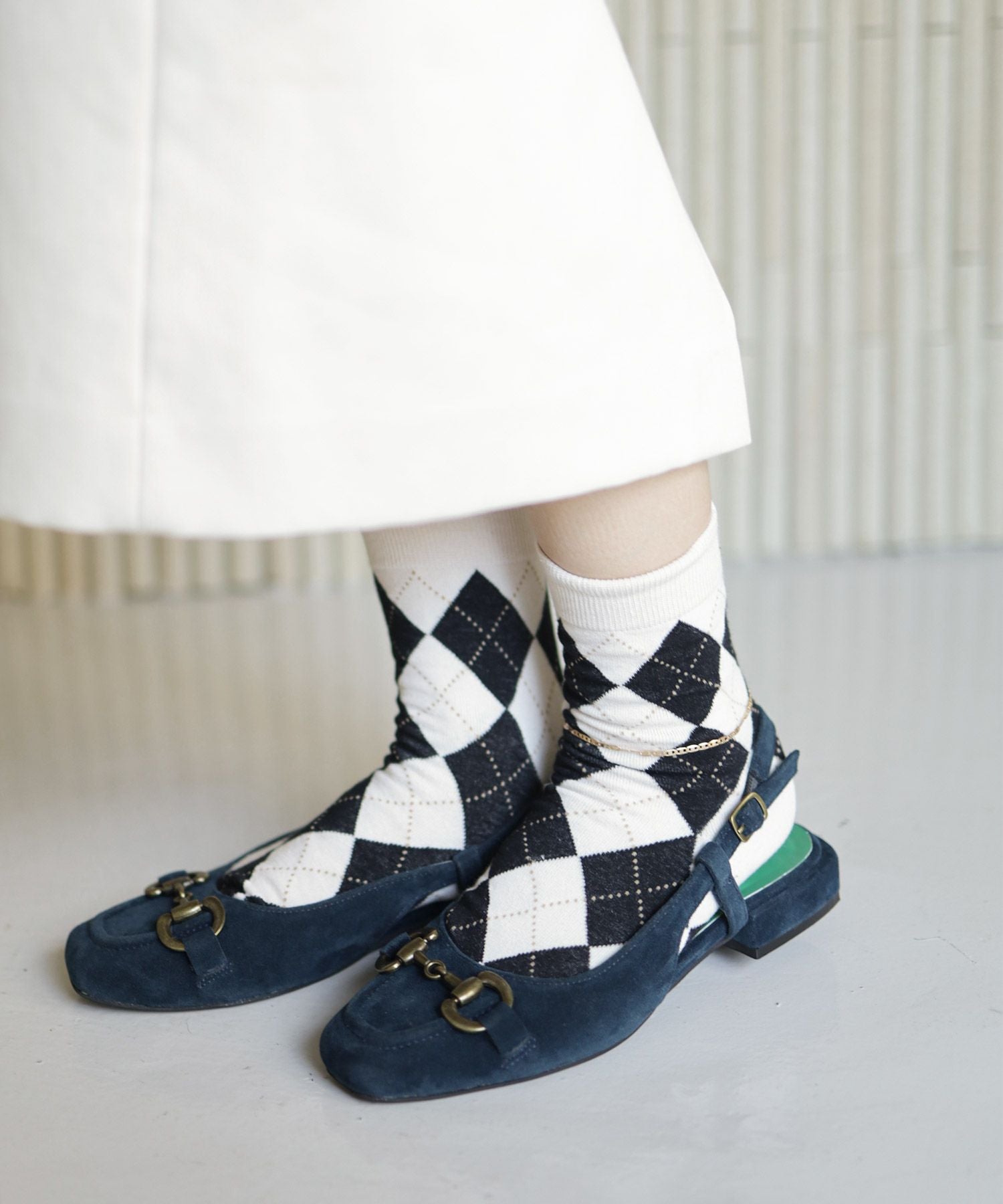 アーガイル柄ソックス【返品・交換不可】【5セットまでゆうパケット可