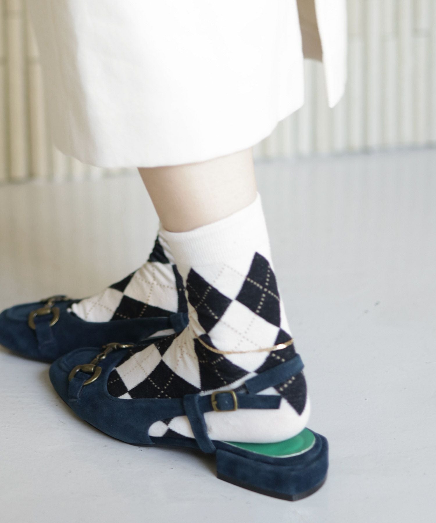 アーガイル柄ソックス【返品・交換不可】【5セットまでゆうパケット可