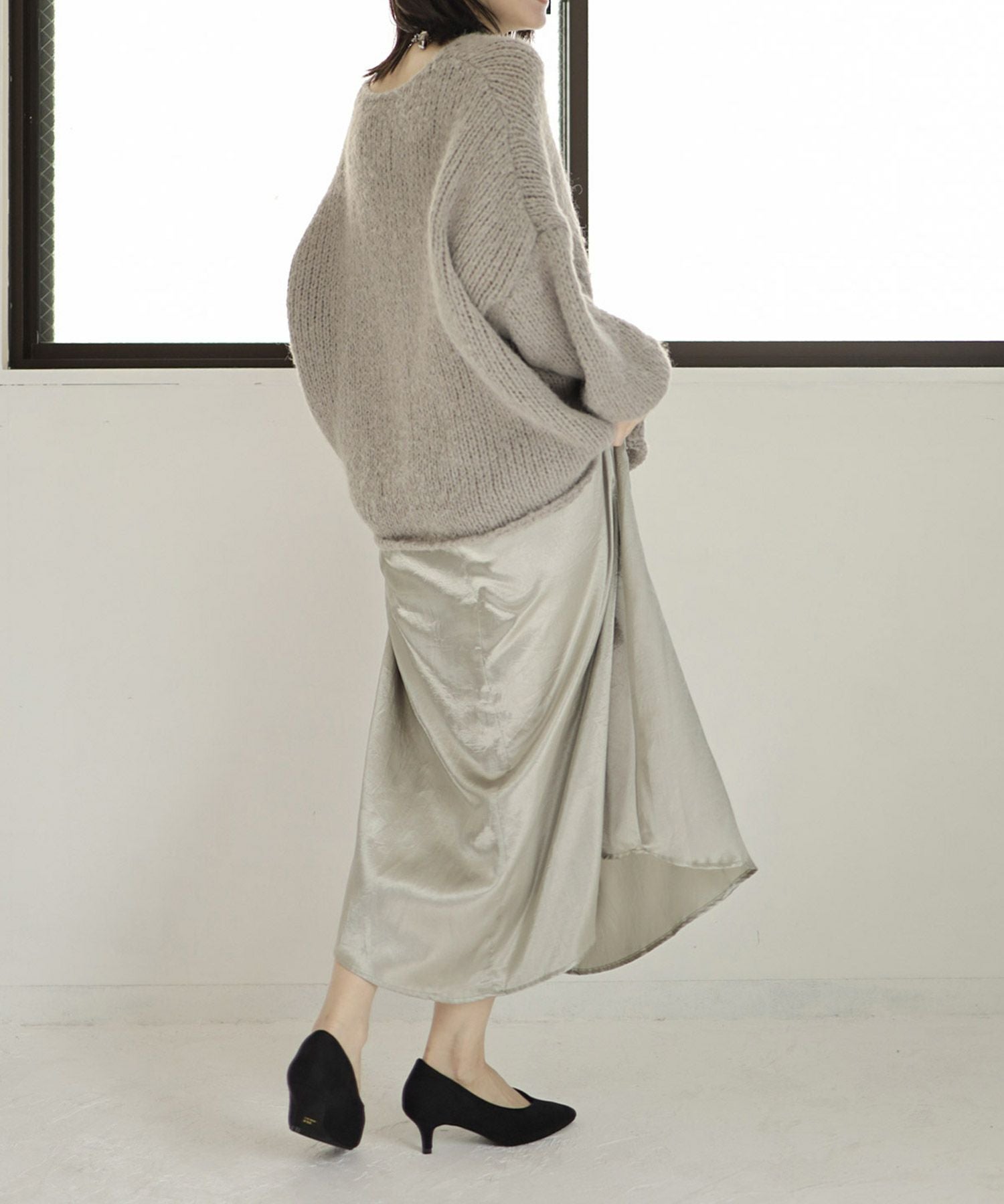 削れないかかとゴム&高機能クッションの美脚ローヒールパンプス