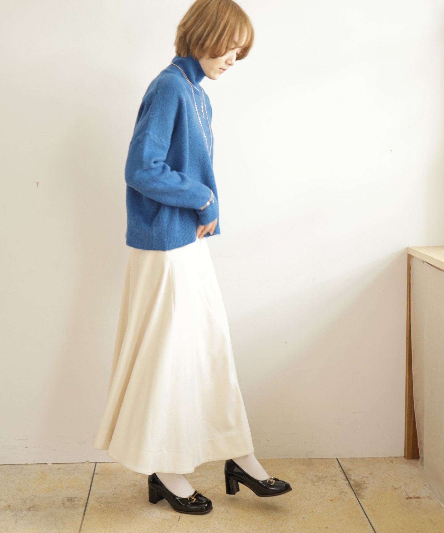 ビット付きフレアヒールパンプス▲返品交換不可