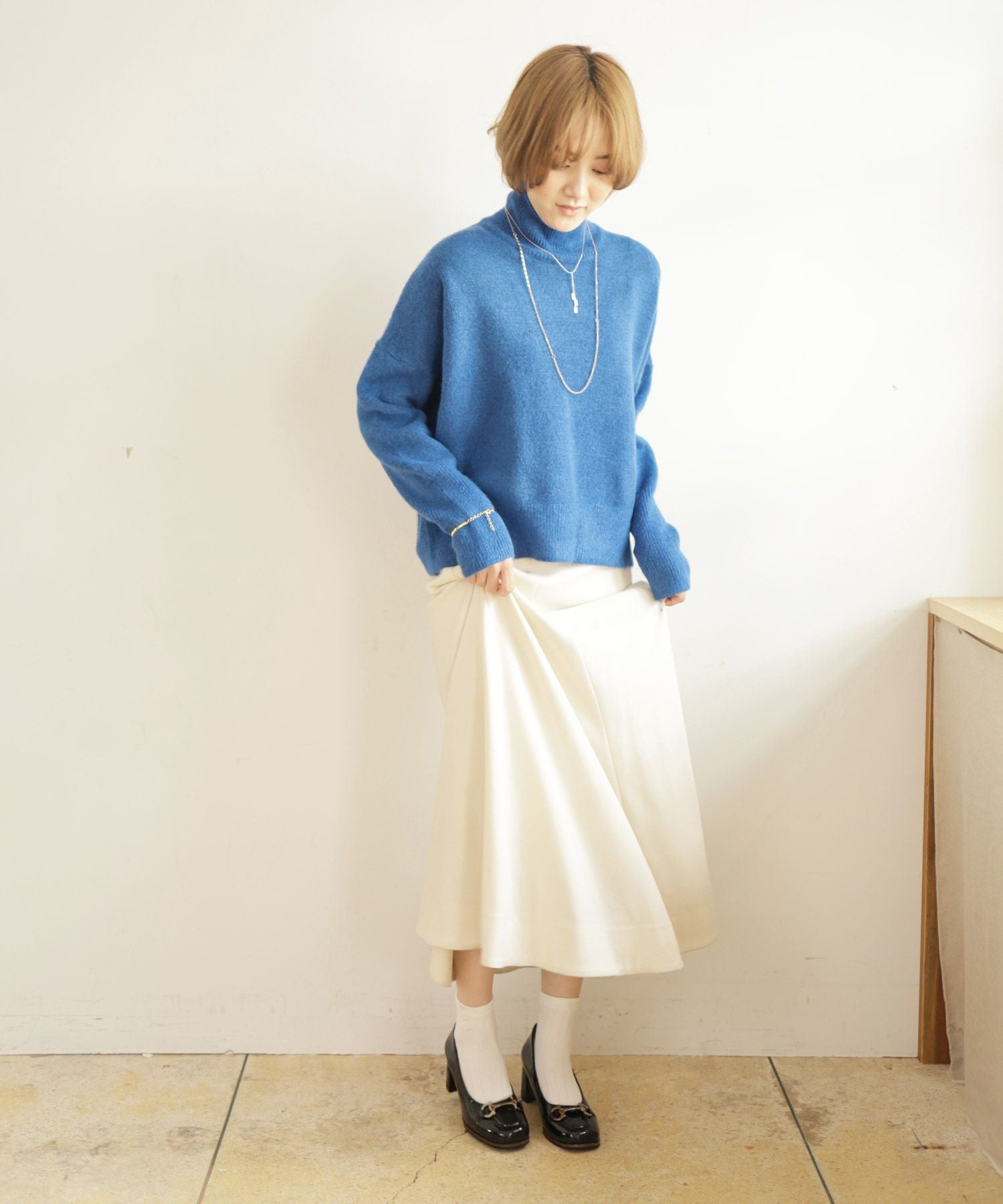 ビット付きフレアヒールパンプス▲返品交換不可