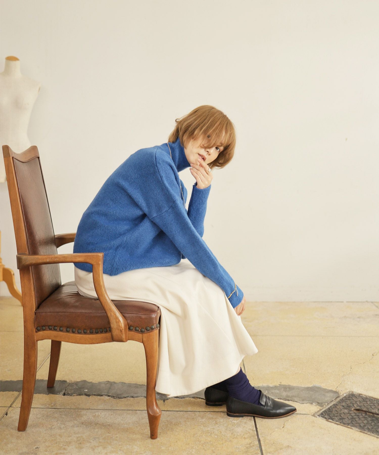 ポインテッドトゥコインローファーパンプス▲返品交換不可