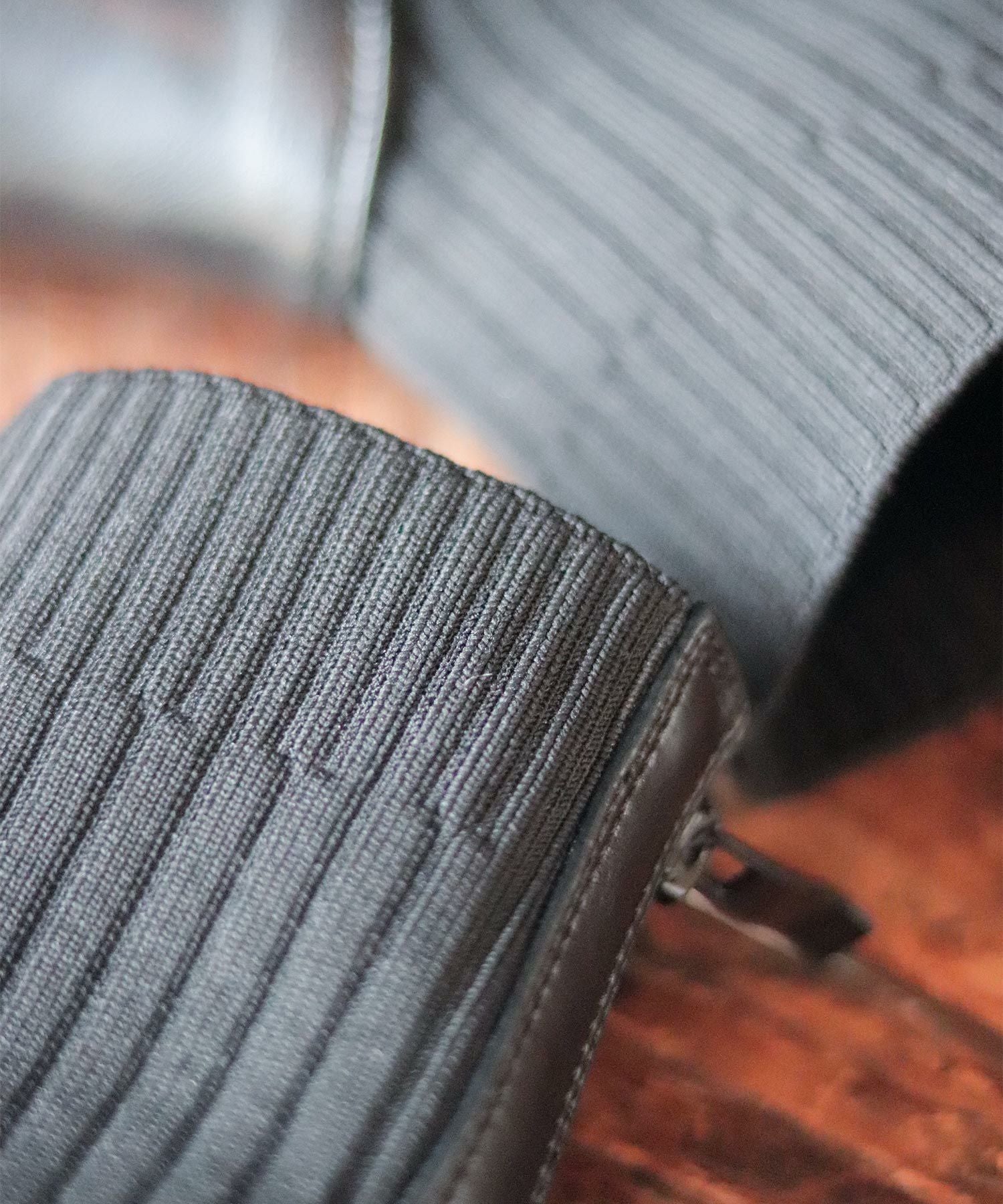 ニットコンビローヒールショートブーツ