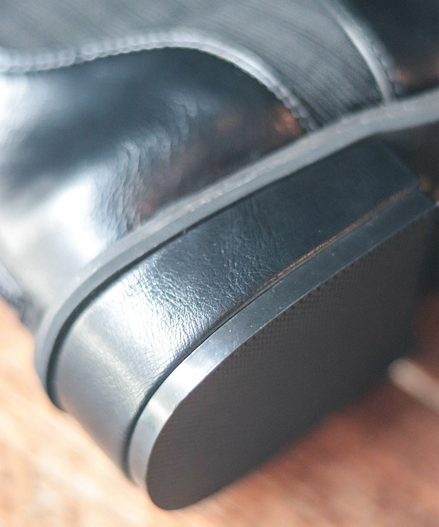 ニットコンビローヒールショートブーツ