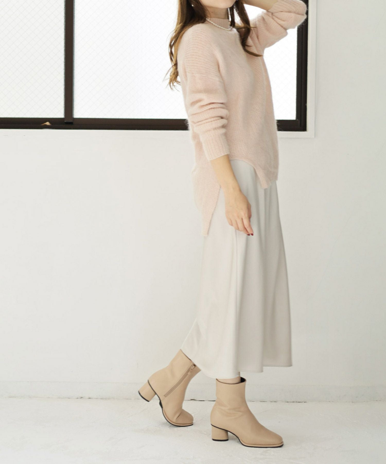 ピース巻きデザインスクエアトゥショートブーツ▲返品交換不可