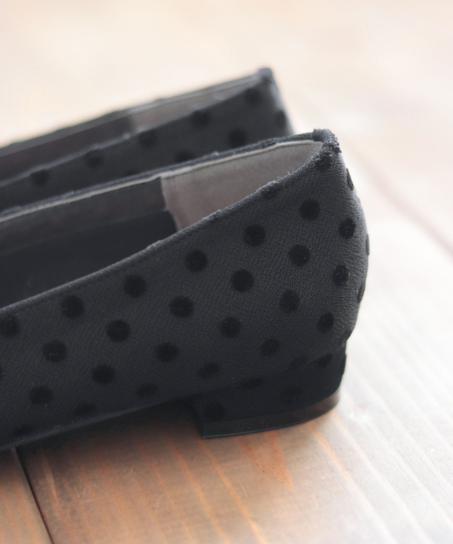 ポインテッドトゥローヒールリボンローファーパンプス 一部4月上旬入荷予定