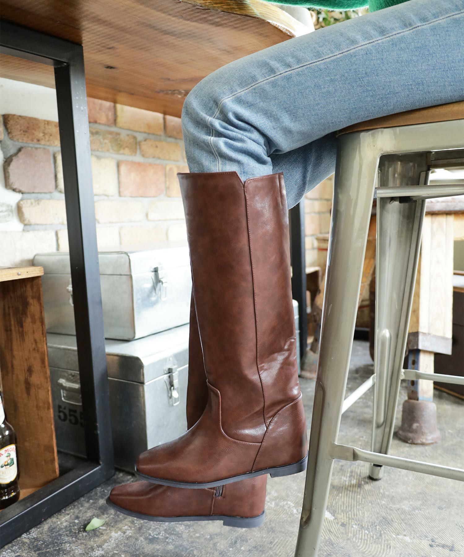 3cmインヒール入り！ストレートロングブーツ | SESTO(セスト