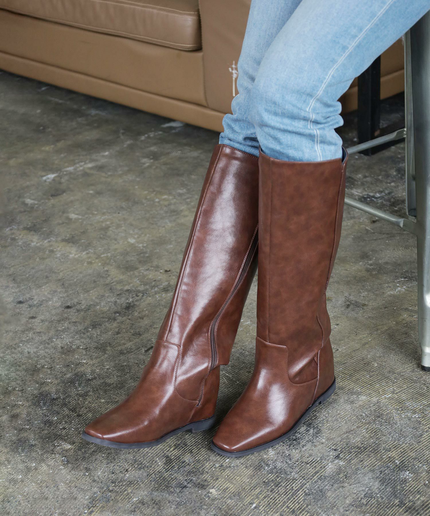 3cmインヒール入り！ストレートロングブーツ | SESTO(セスト